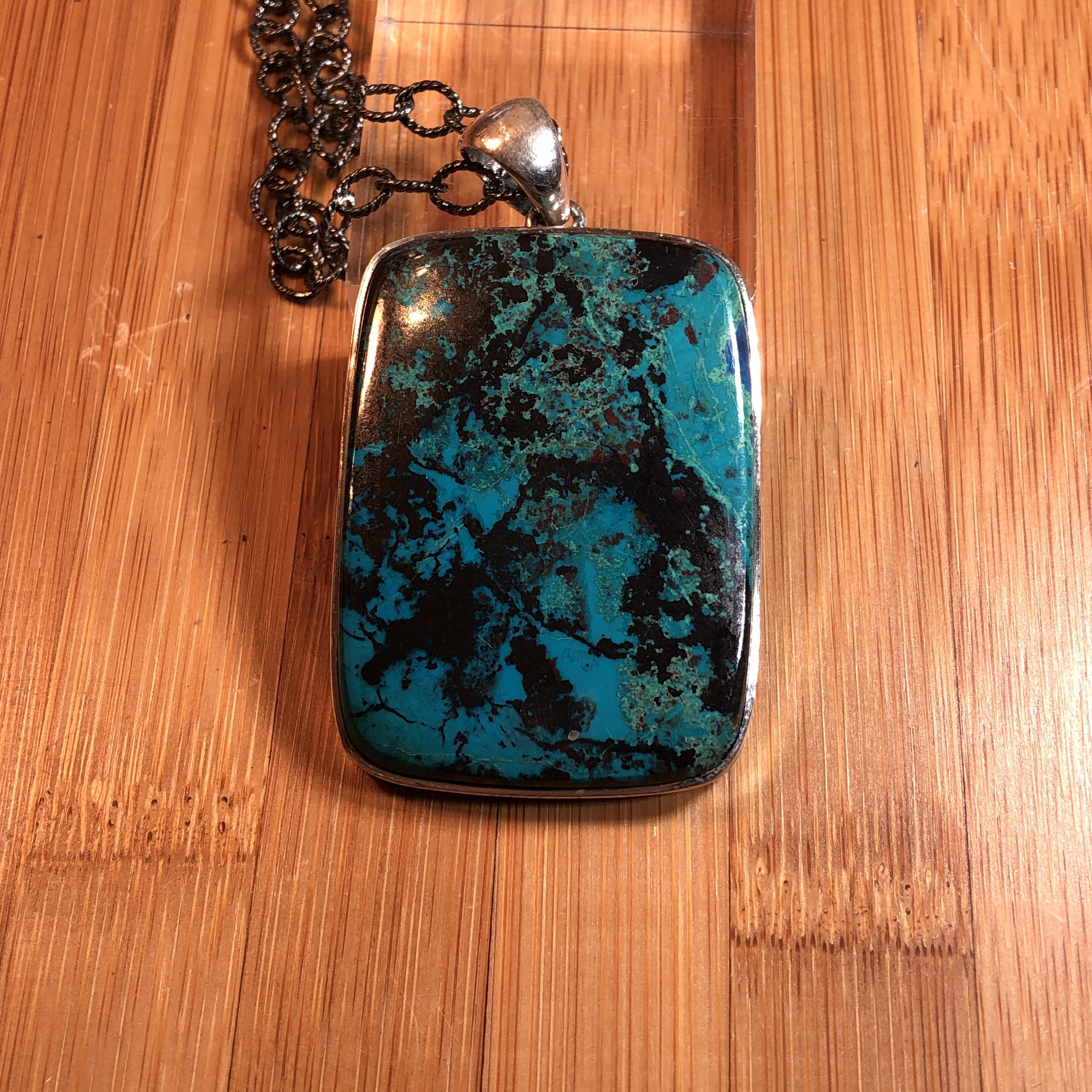 Folklorica Collection Chrysocolla Pendant Necklace