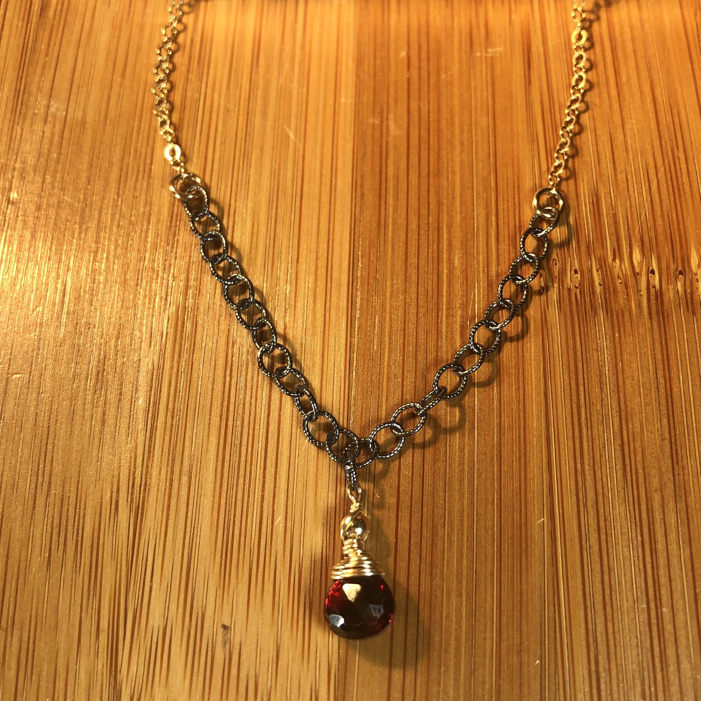 RubyLena Garnet Pendant Necklace