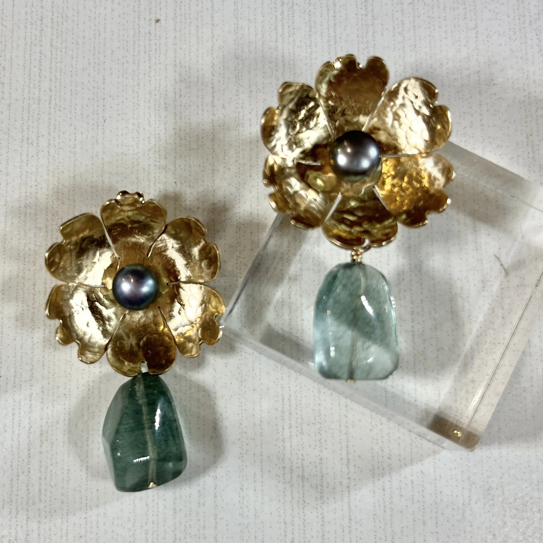 Julie Cohn Carnation Aquamarine Earrings