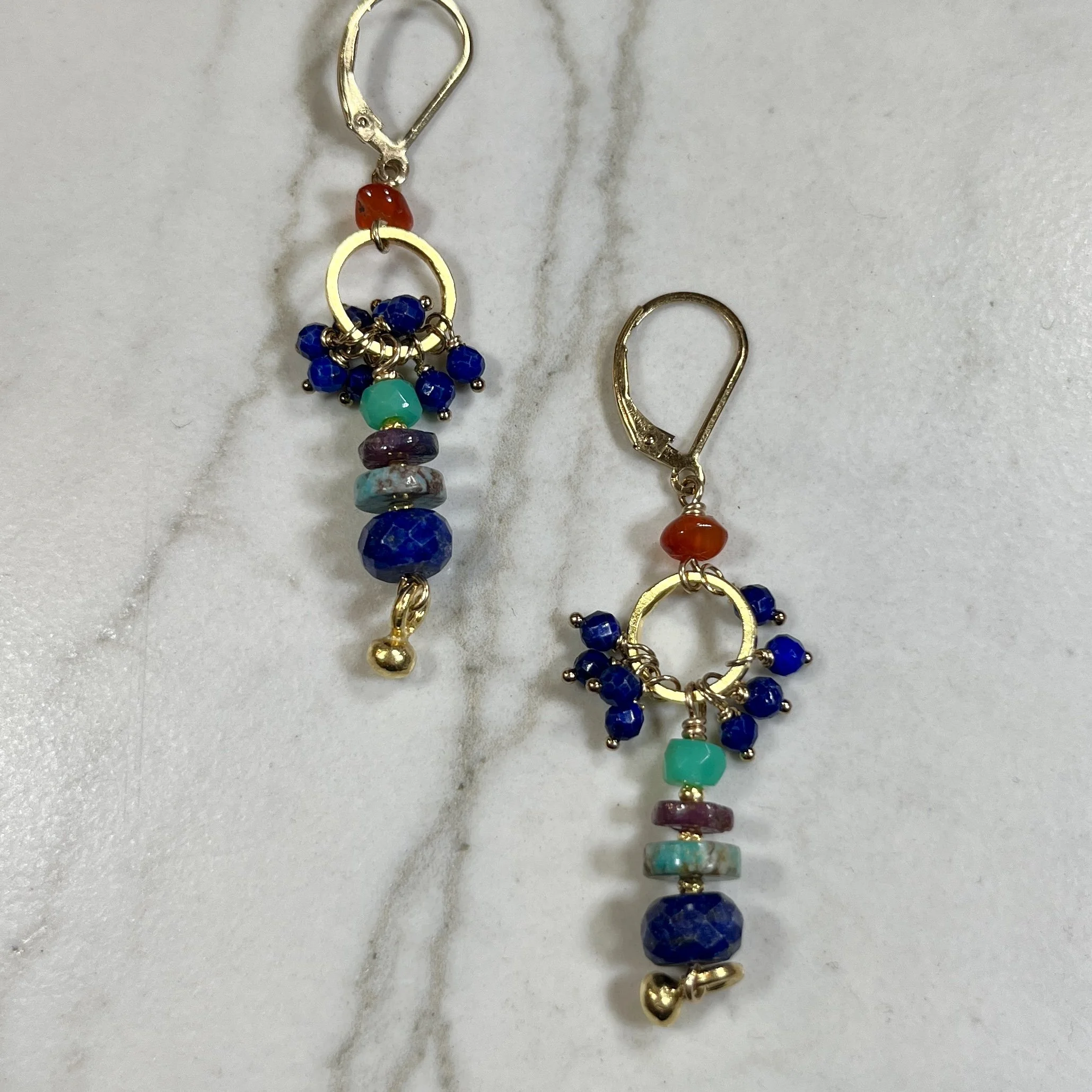 Riverstone Lapis Earrings