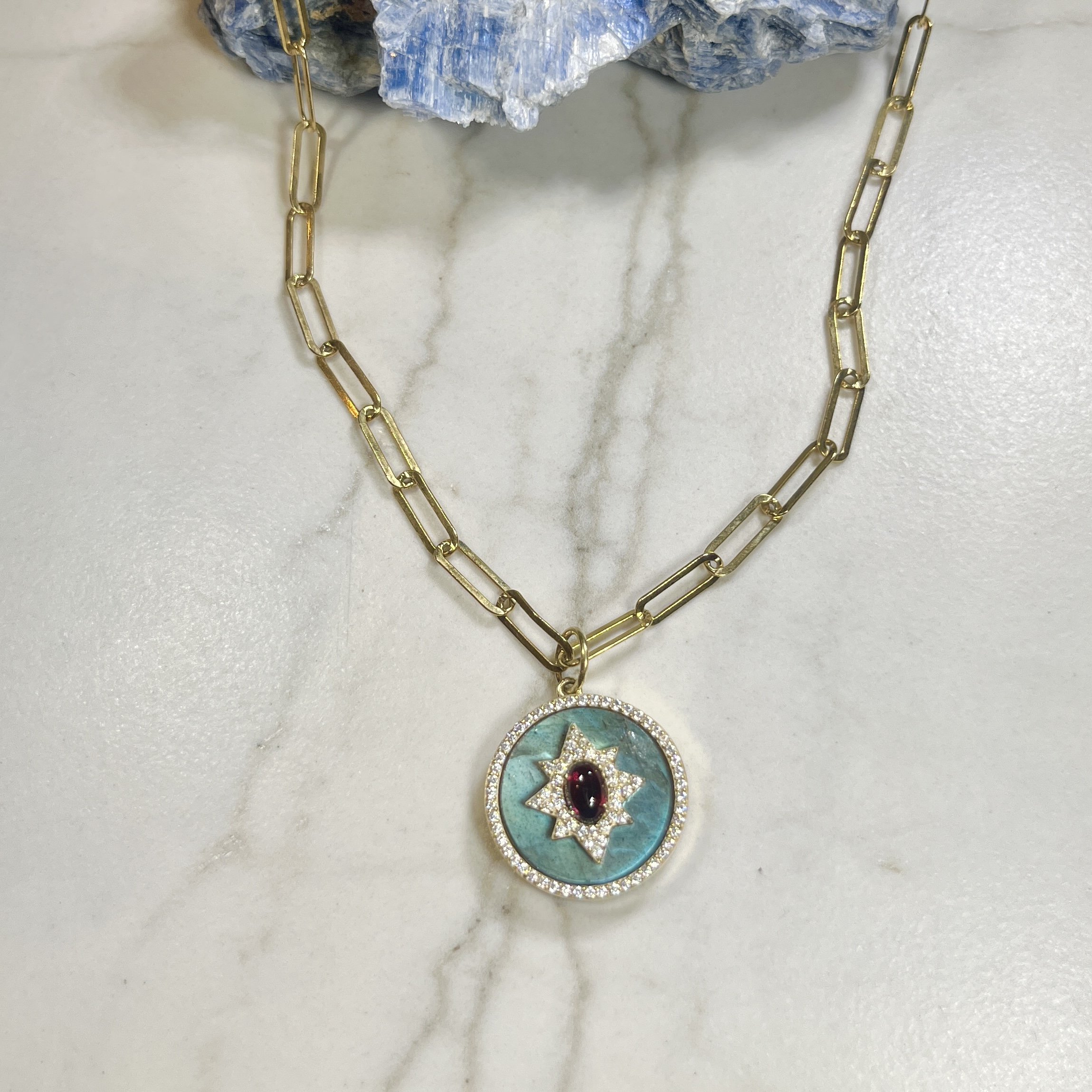 Rachel Reinhardt Labradorite Pendant Necklace