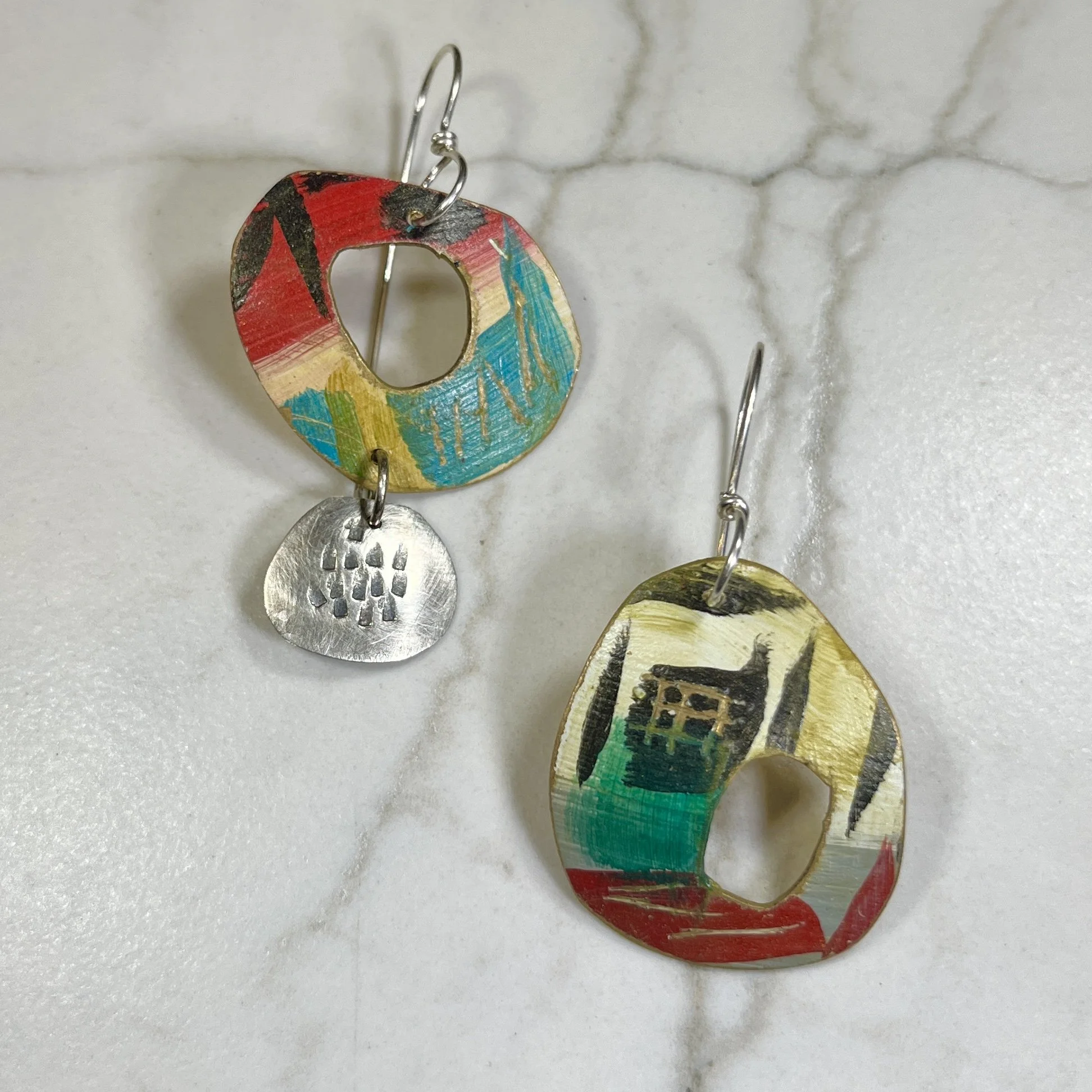 Lauren Pollaro Enamel Earrings