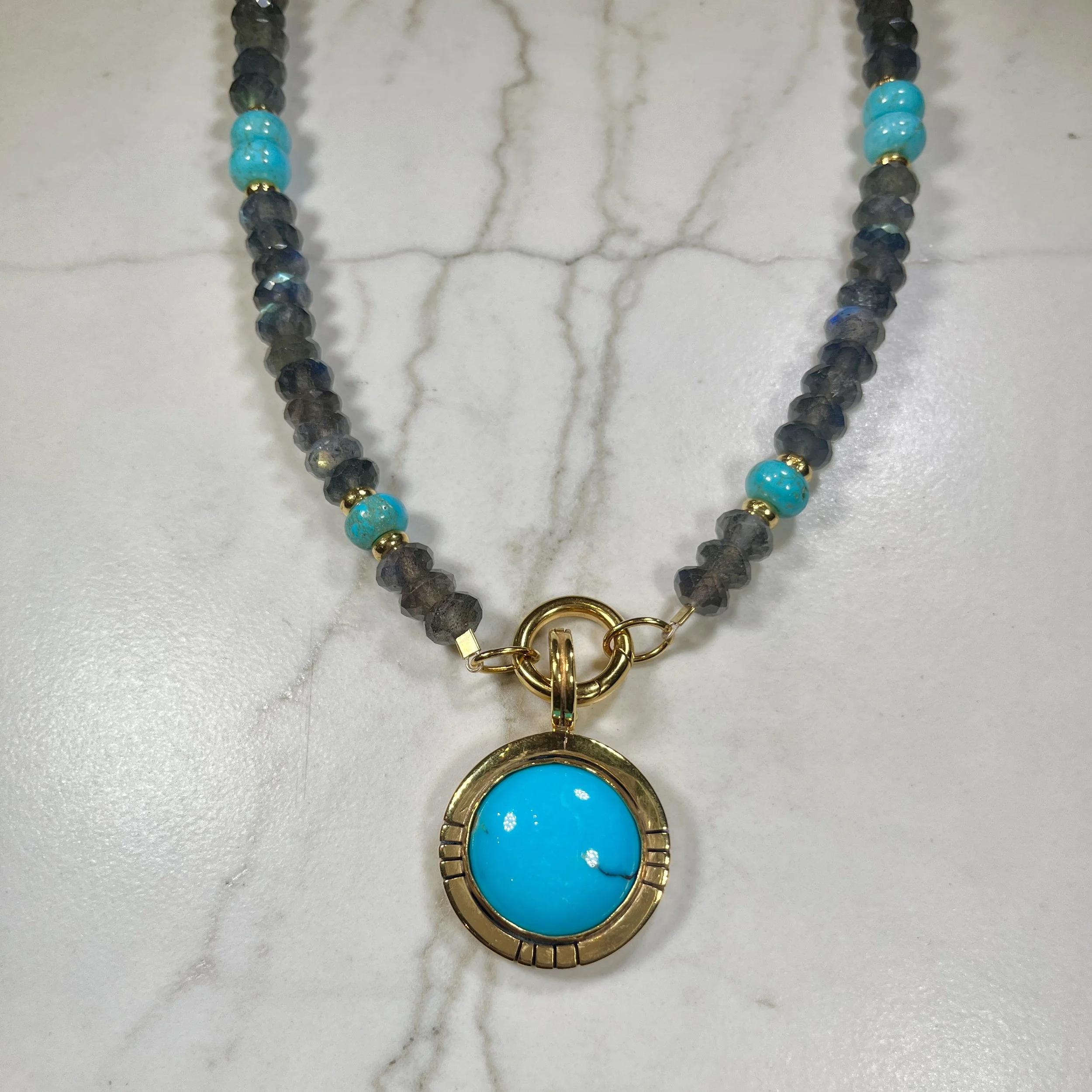 Dina Mackney Designs Turquoise & Labradorite Necklace