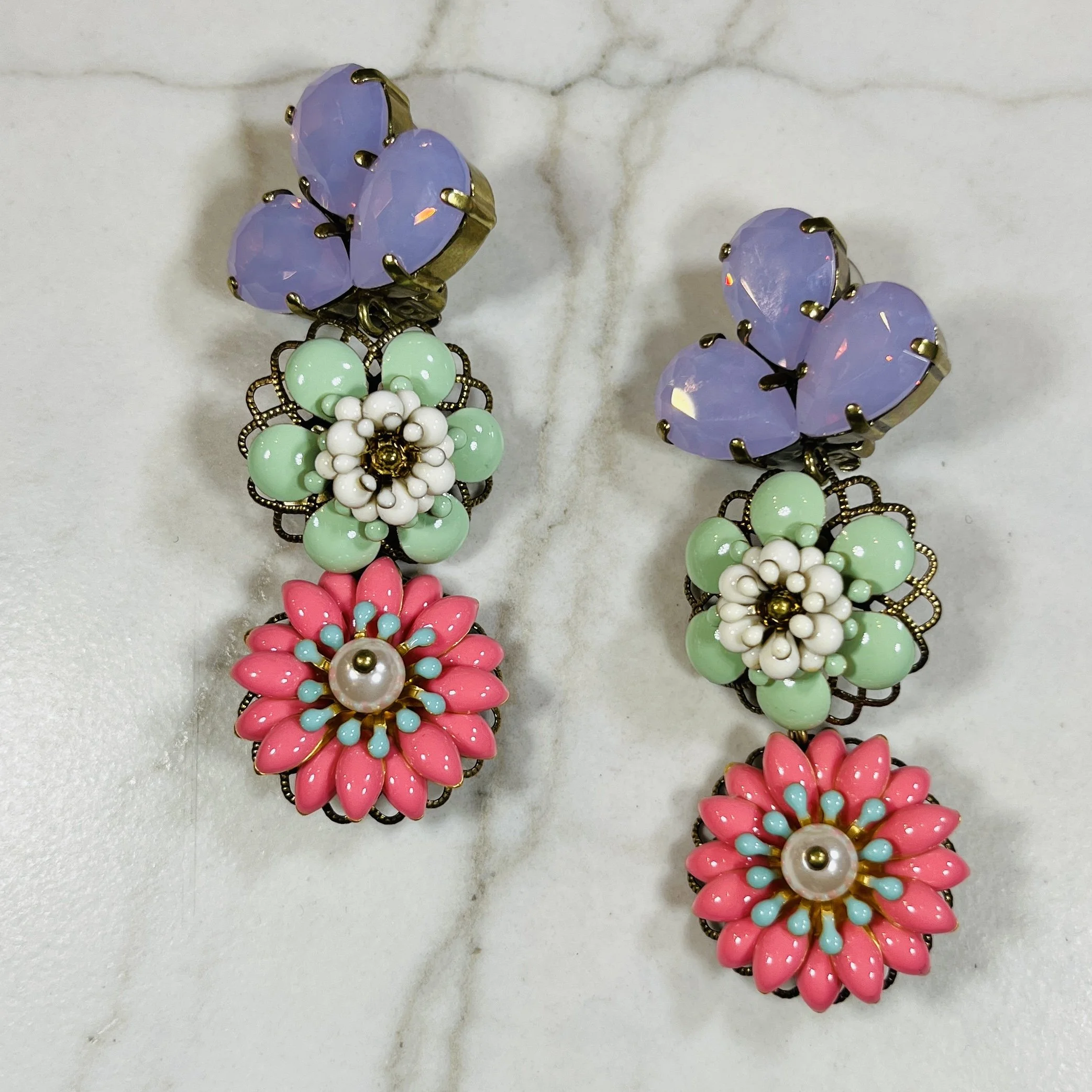 Julie Sion Floral Clip Earrings