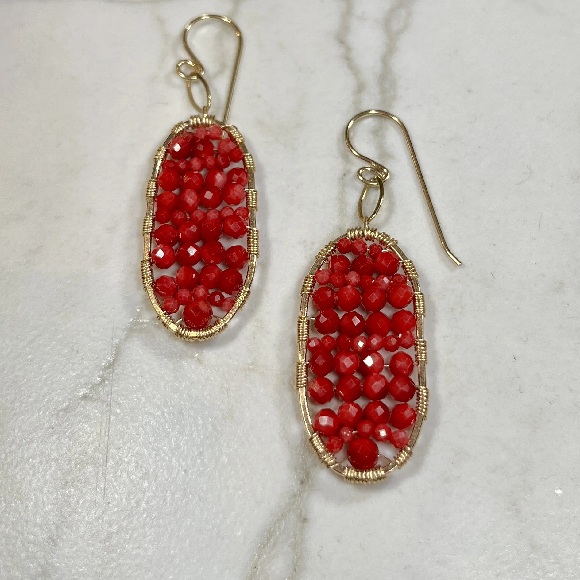 James and Jezebelle Coral Earrings