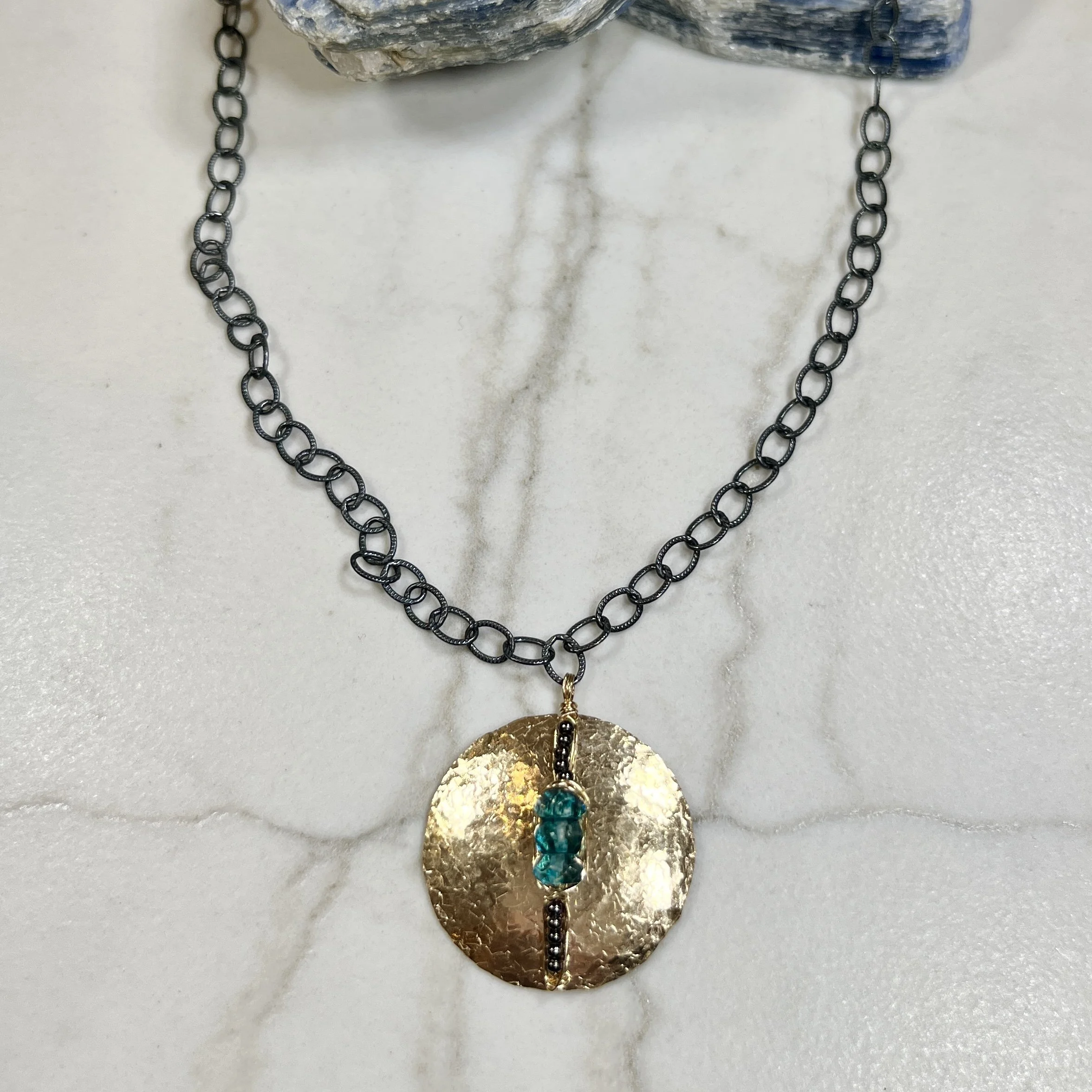 Dana Kellin Gold Disc Pendant Necklace