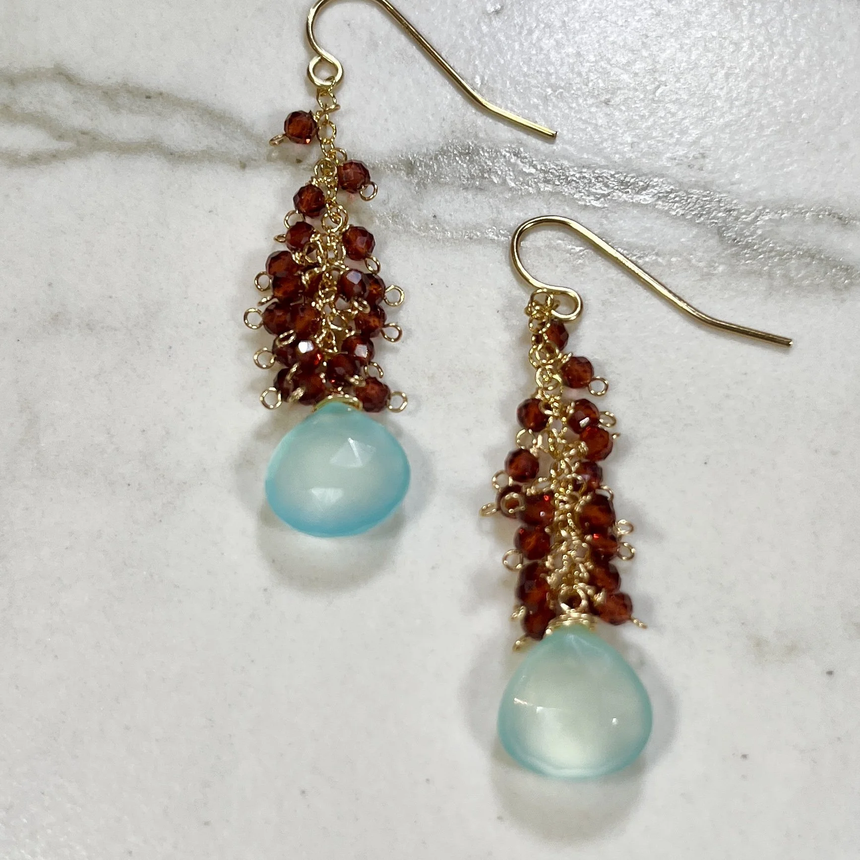 Lina's Shop Garnet Earrings