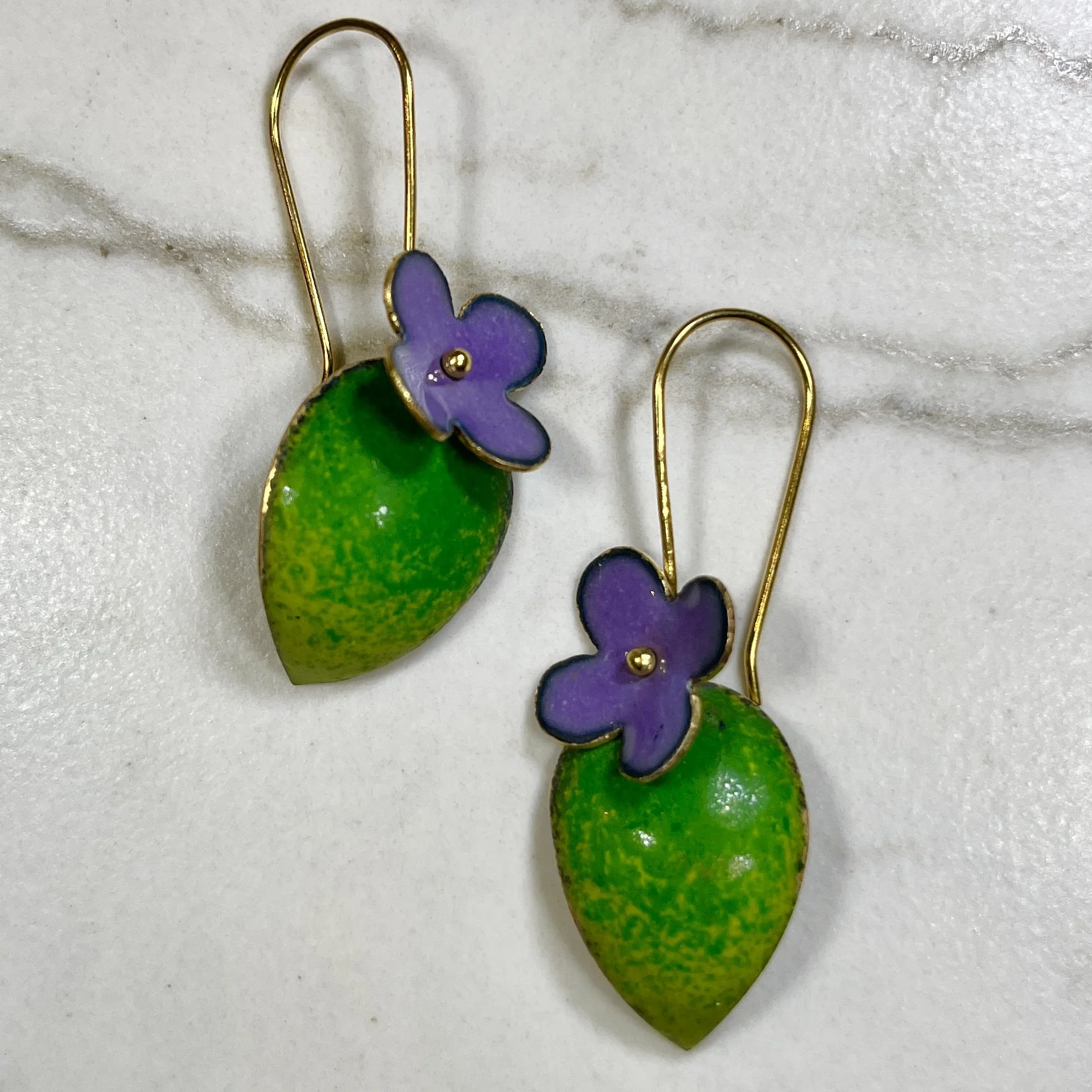 Jenny Walker Jewelry Enamel Earrings