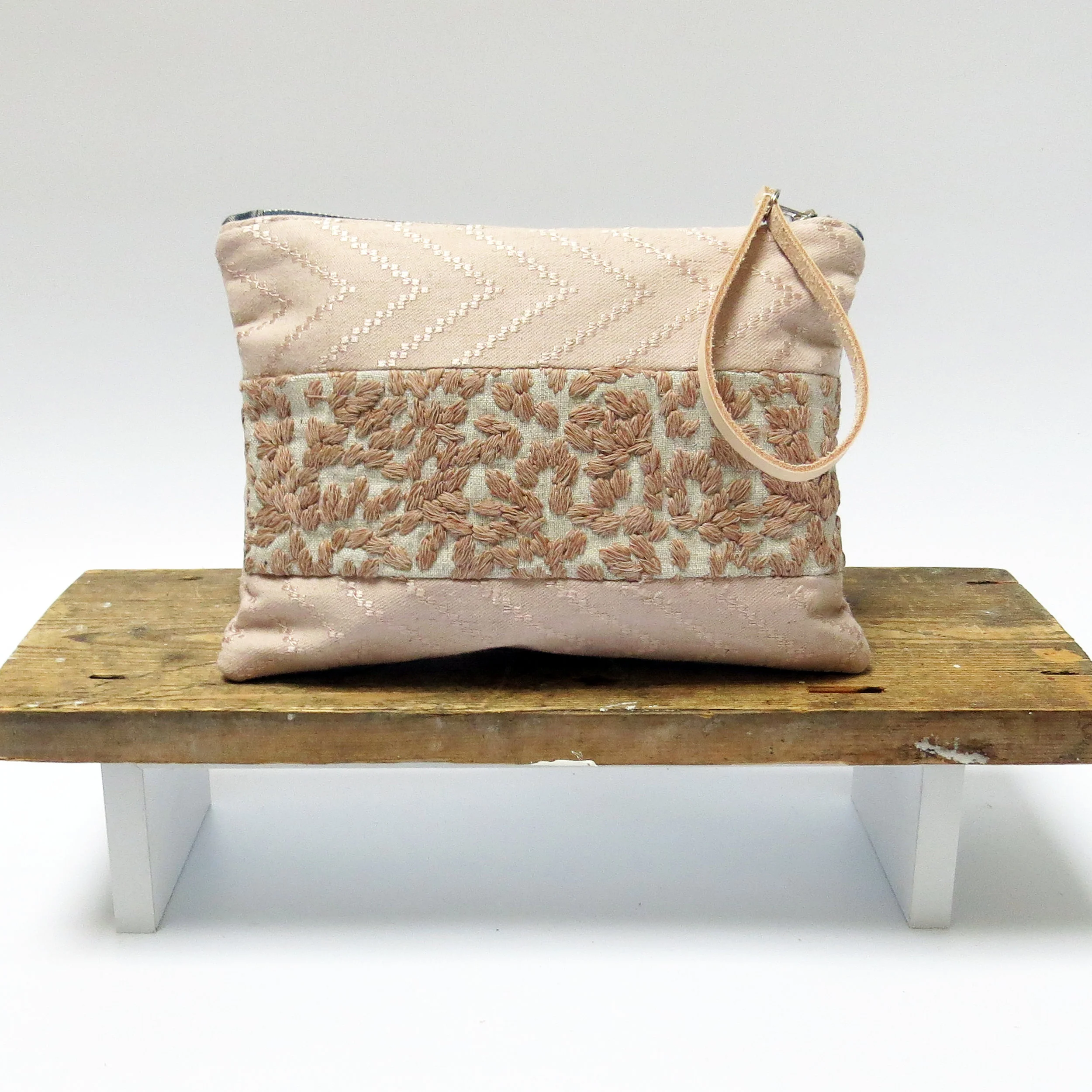 sustainable handwoven handmade wedding wristlet by E.Ballon Design