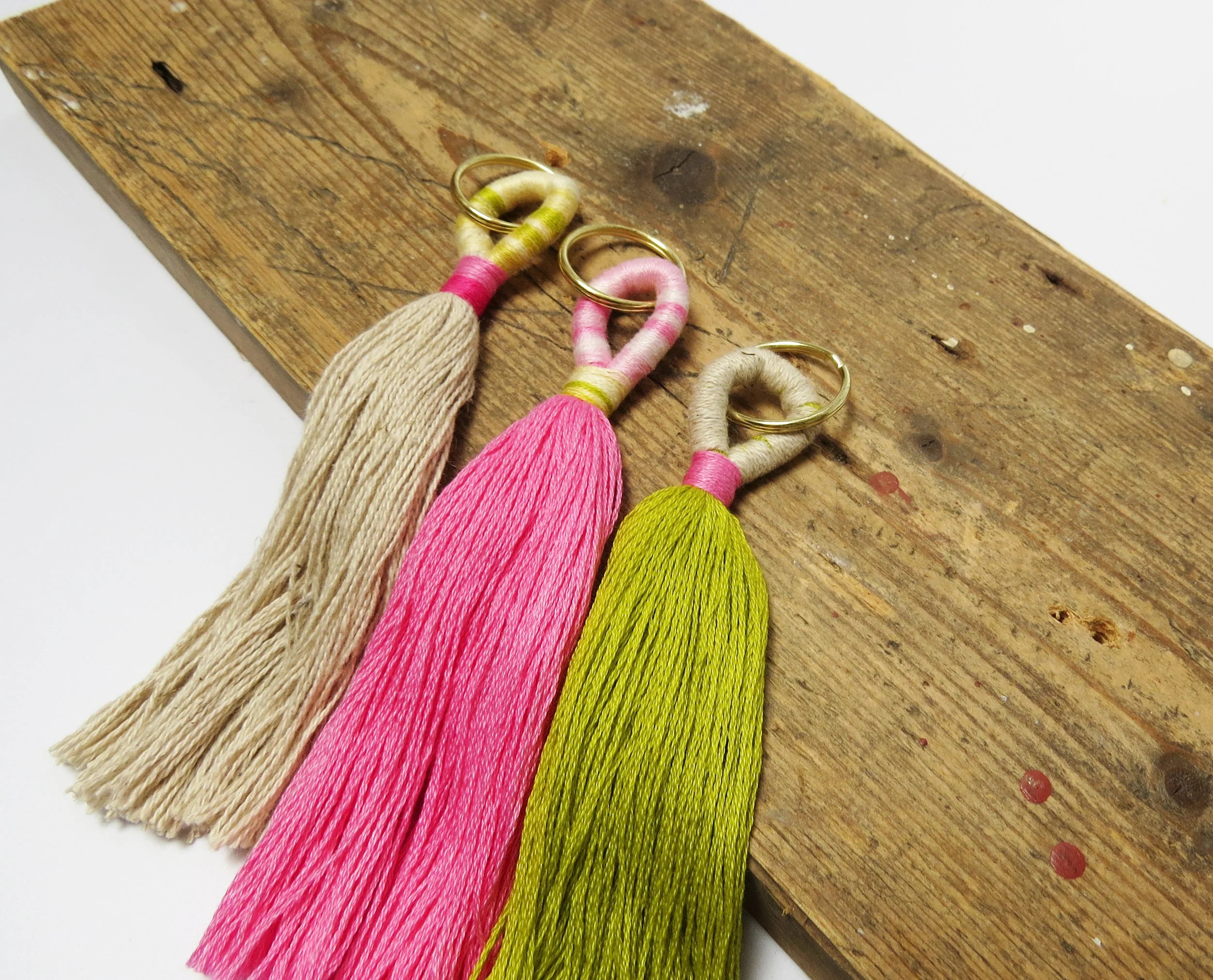 Handmade Sustainable Tassel Keyring