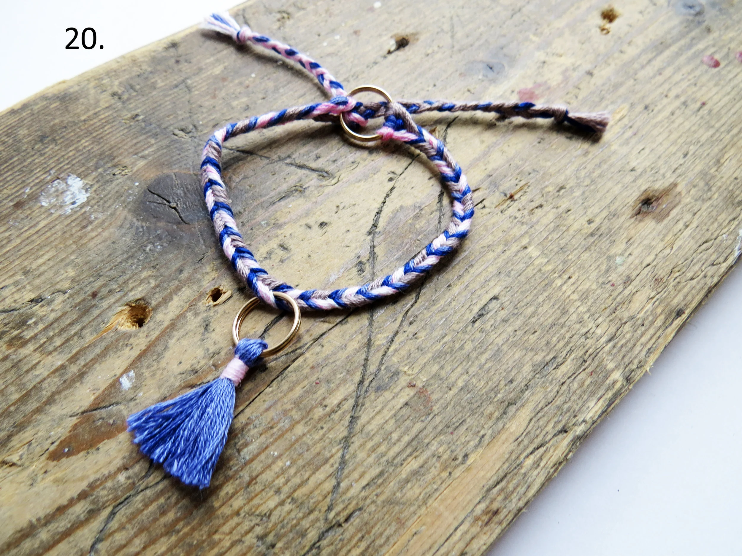Summer Jewellery friendship Bracelet Sustainable Handmade Tassel