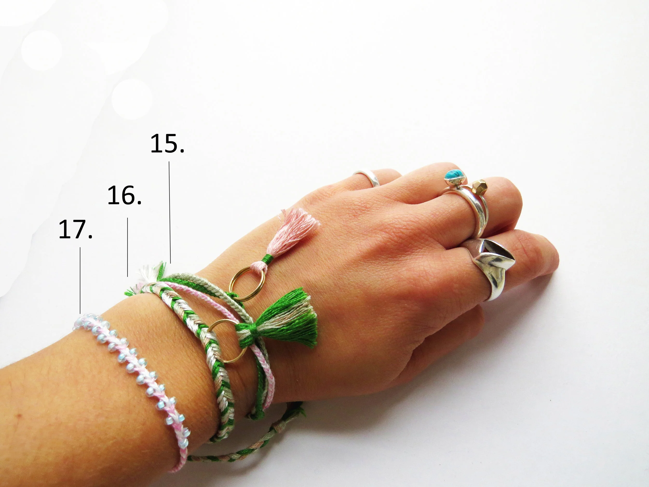 Summer Jewellery friendship Bracelet Sustainable Handmade Tassel