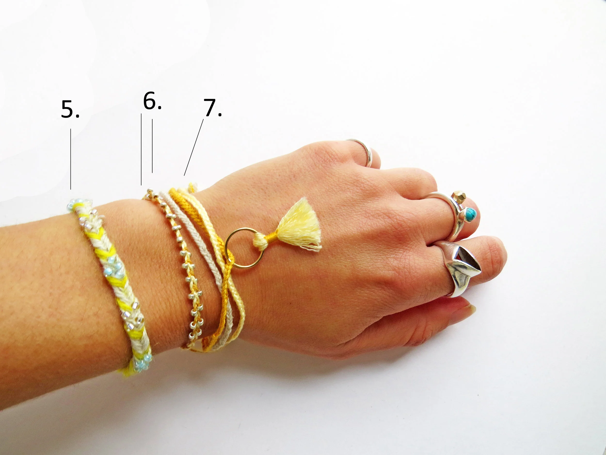 Summer Jewellery friendship Bracelet Sustainable Handmade Tassel