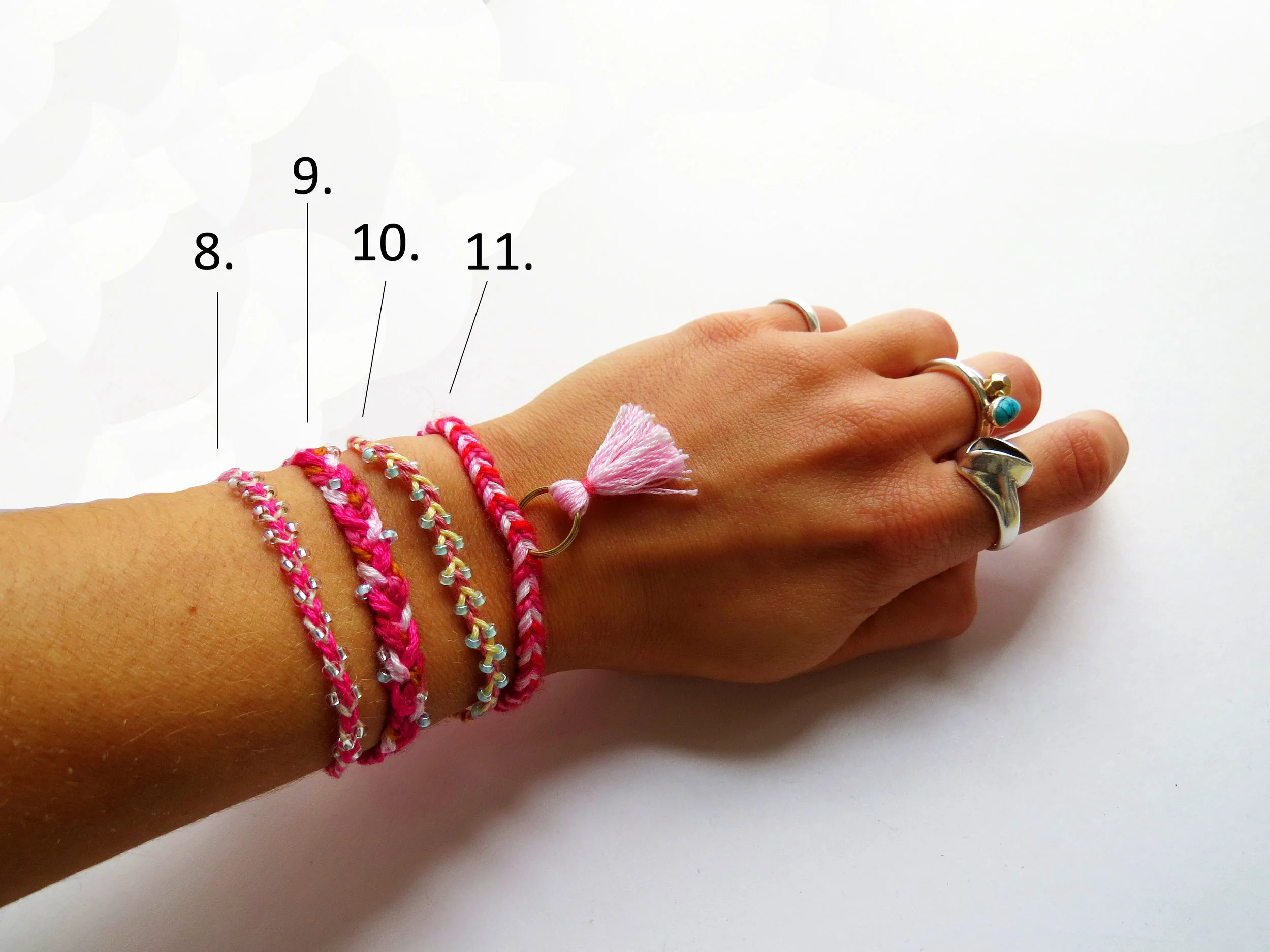 Summer Jewellery friendship Bracelet Sustainable Handmade Tassel