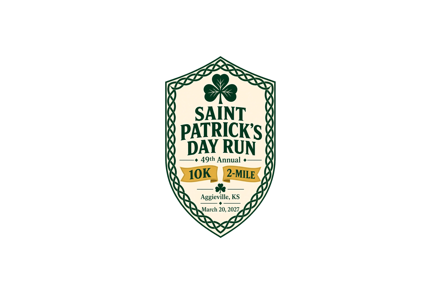 Saint Patrick's Day Run 49th Annual 10K and 2-Mile, Aggieville KS, March 20, 2027