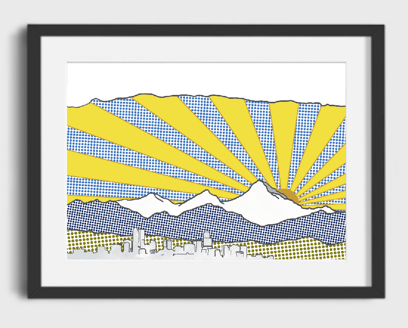 Sunset Over Denver Framed.png