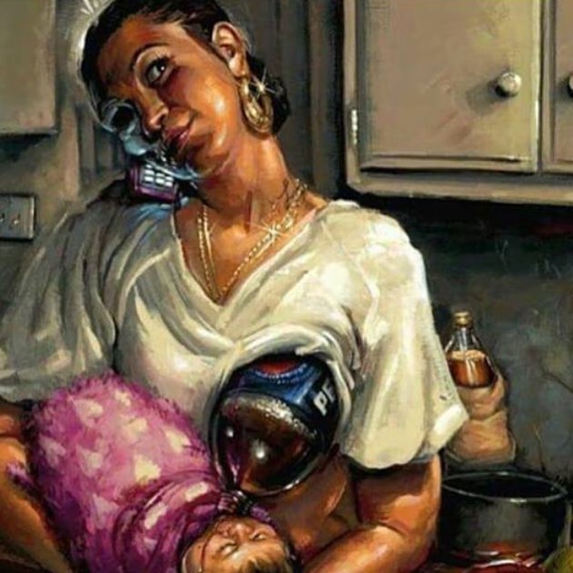This image just terrifies me. It sends the message that mothers who don&rsquo;t have access to nutritious food or decided not to eat a wide array of nutrient-dense foods are poisoning their babies if they choose to breastfeed. This is entirely false,