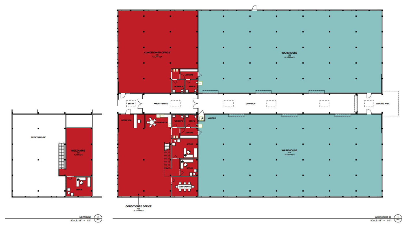 Pre-leasing: 10,000 sqft office/warehouse flex spaces