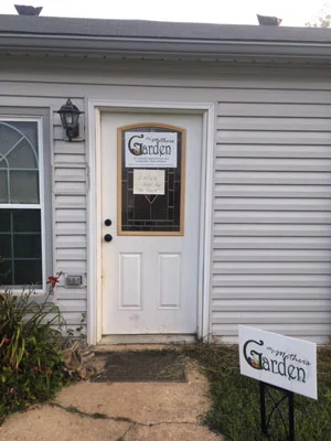 Porch entrance.