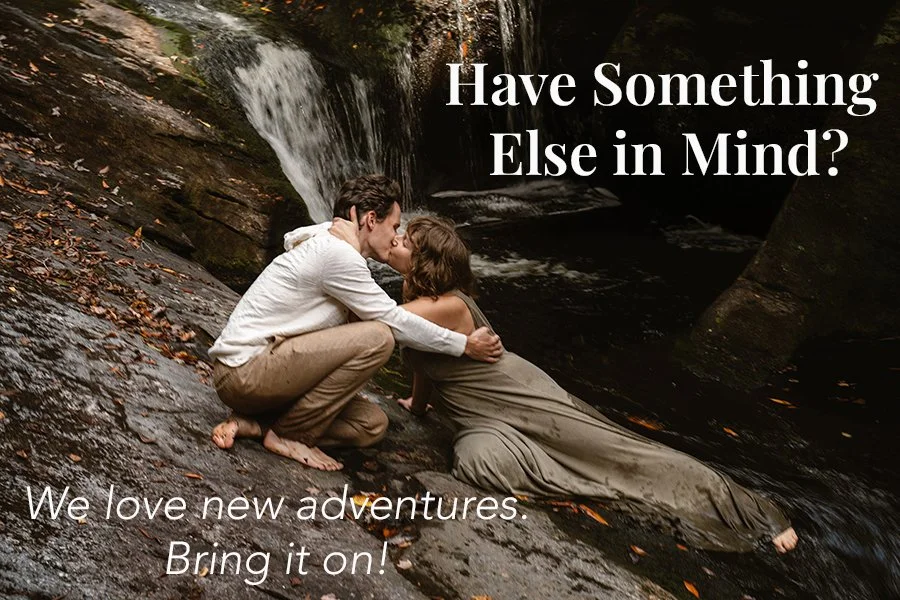 Dramatic heartfelt kiss. Fall engagement shoot in Western North Carolina.