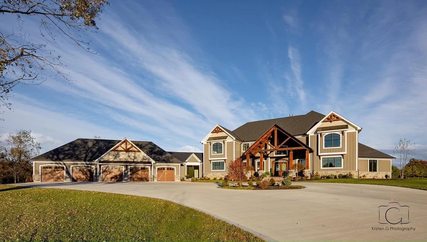 A beautiful fall day of this great home in Clermont County. Set on over 90 acres, this much loved family home will always be one of our teams' favorite builds.