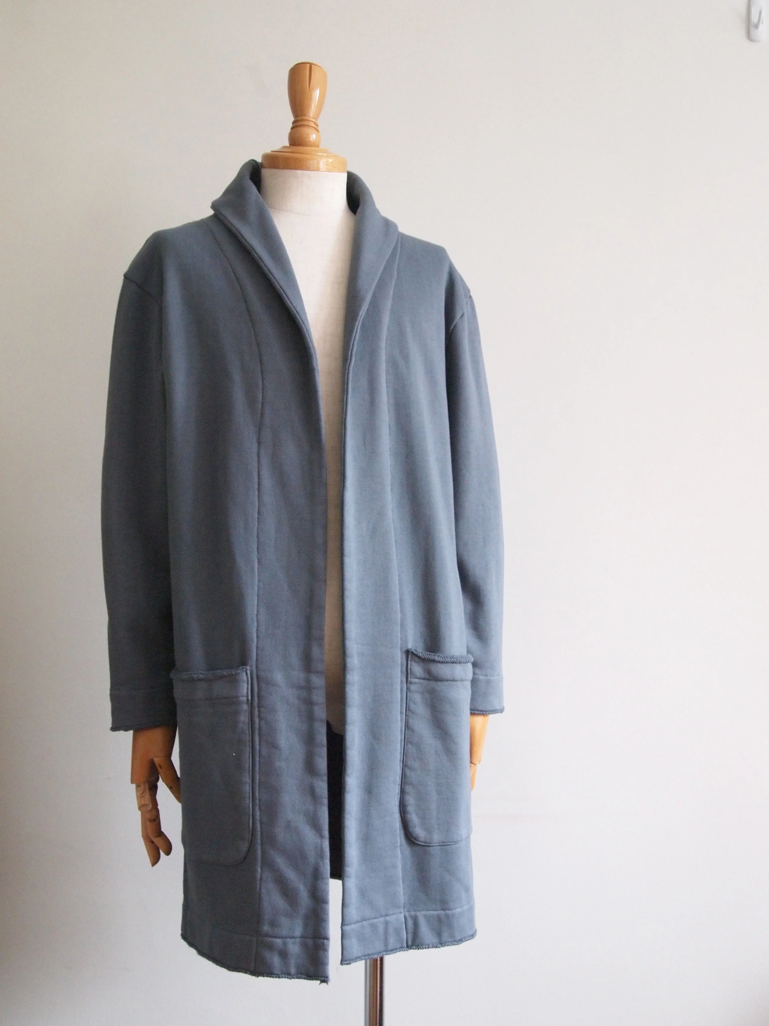  #181747  CLASSIC FLEECE&nbsp; &nbsp;LS COAT   shown in DARK SLATE  100% COTTON 