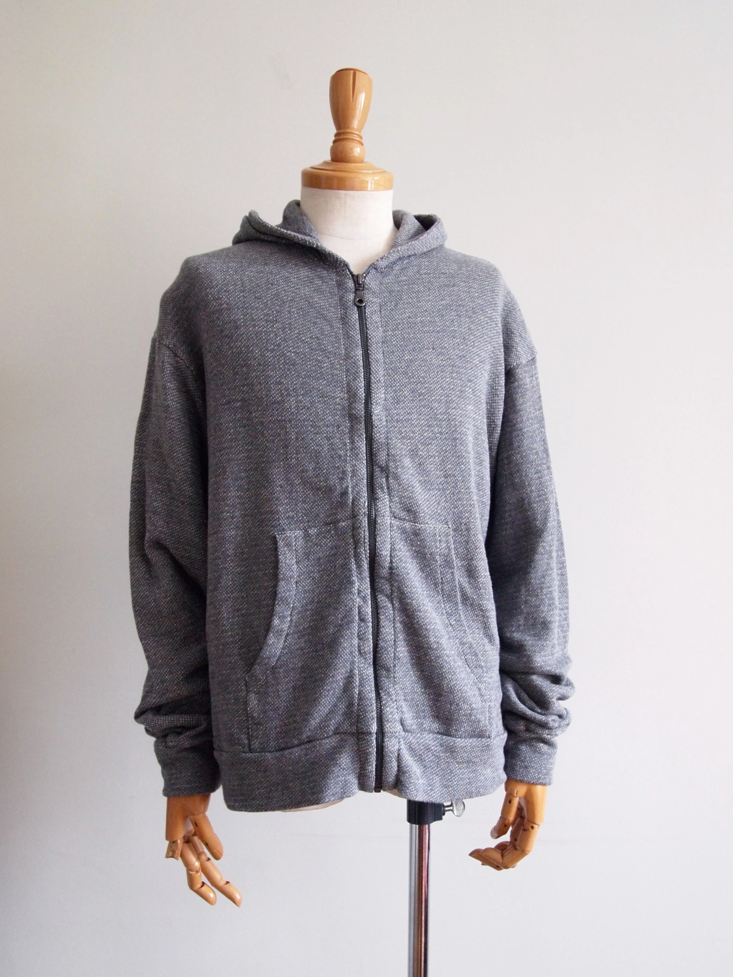  #181763   MULTI COLOR FLEECE &nbsp; &nbsp; LS ZIP HOODY   shown in OLIVE  100% COTTON 