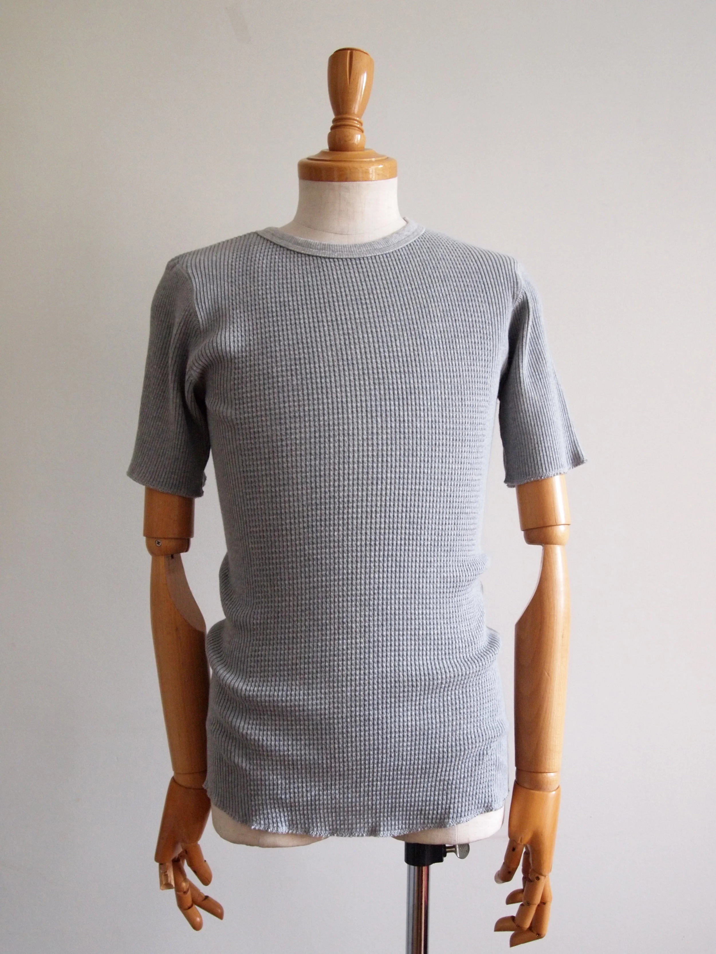  #181769 &nbsp;   WAFFLE-RIB COMBO TUBE&nbsp; &nbsp;&nbsp; SS CREW   shown in GREY  100% COTTO 