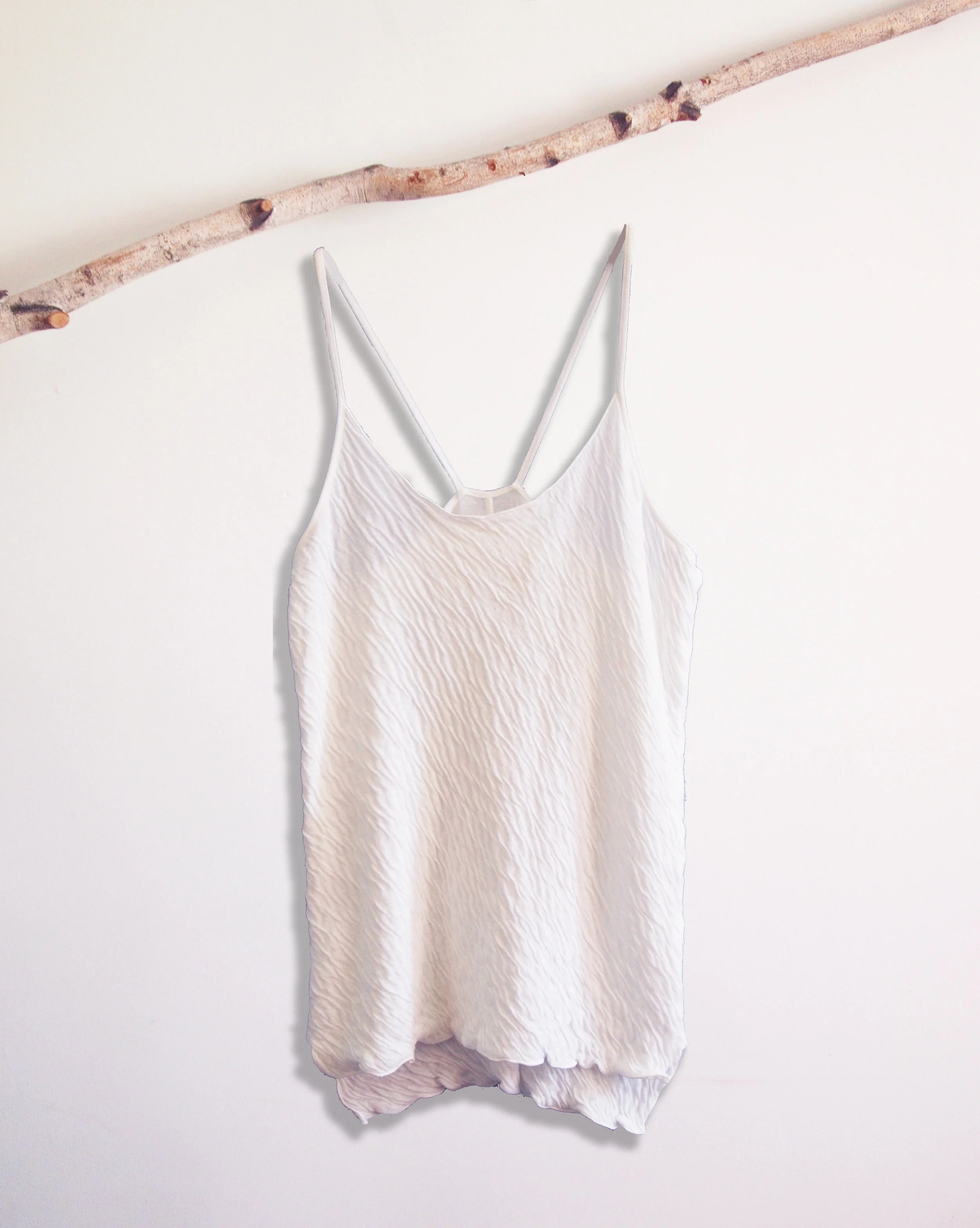 #871-507 HI-SOFT DBL FACE COMBO CAMISOLE shown in WHITE 5% COTTON/ 45% NYLON X 100% COTTON 5% COTTON/ 45% NYLON X 100% COTTON