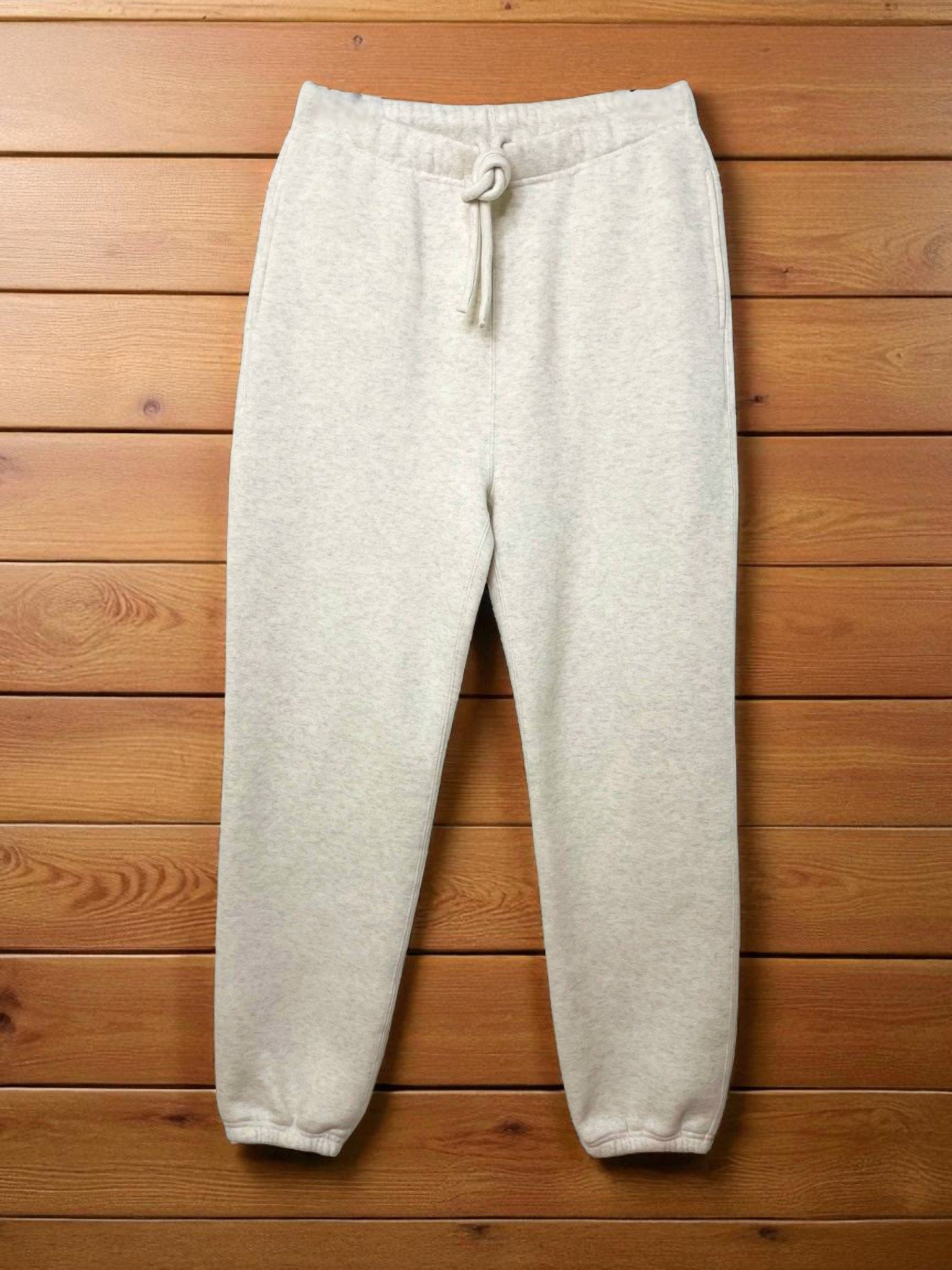 TENCEL BRUSHED FLEECE (Blend) , 85% Cotton / 15% Lyocel, FULL LONG PANTS, #1520085, OATMEAL
