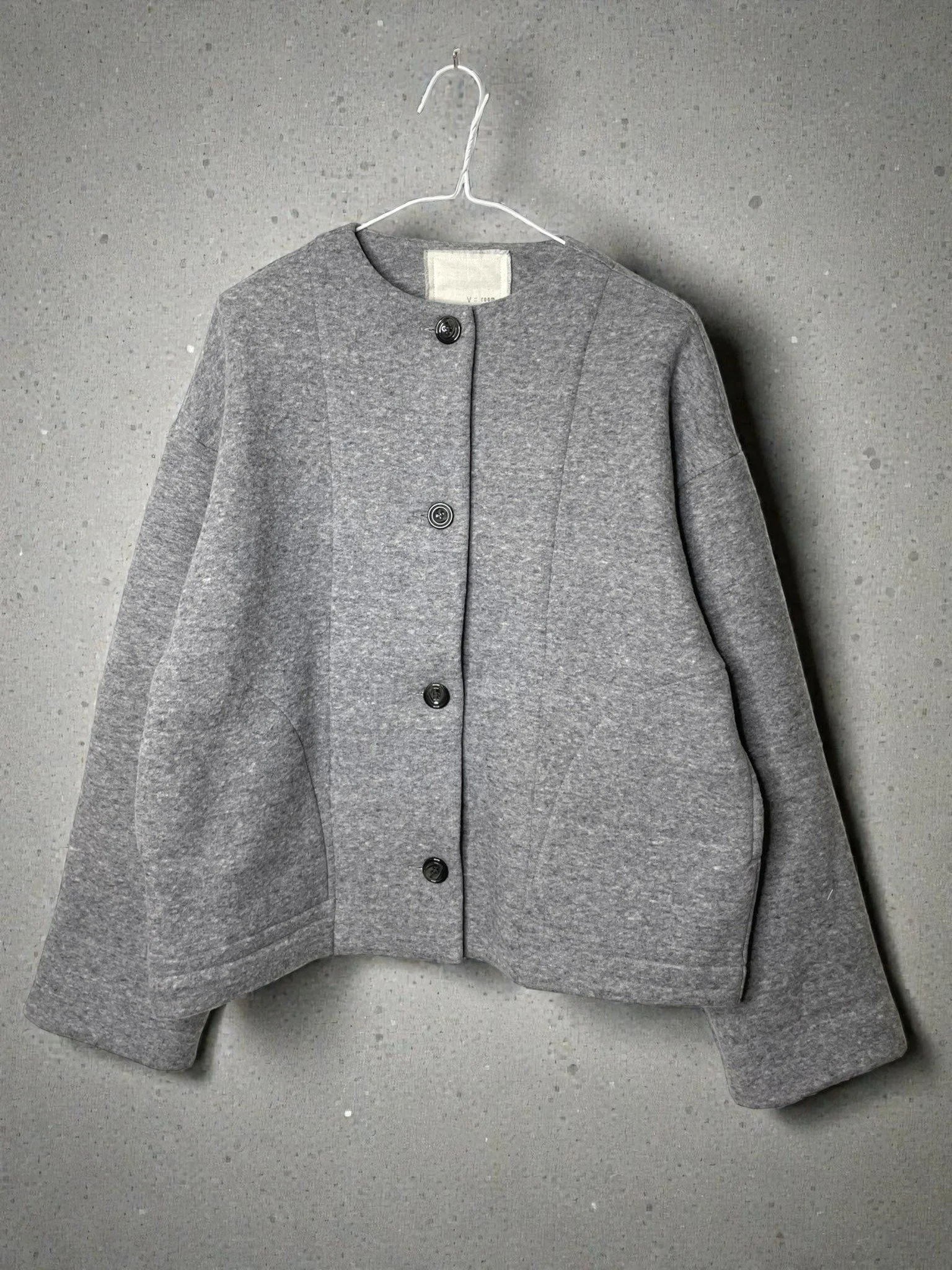 Cotton Tencel BRUSHED Fleece,85% COTTON / 15% LYOCEL, JACKET, #862-945, HEATHER CHARCOAL