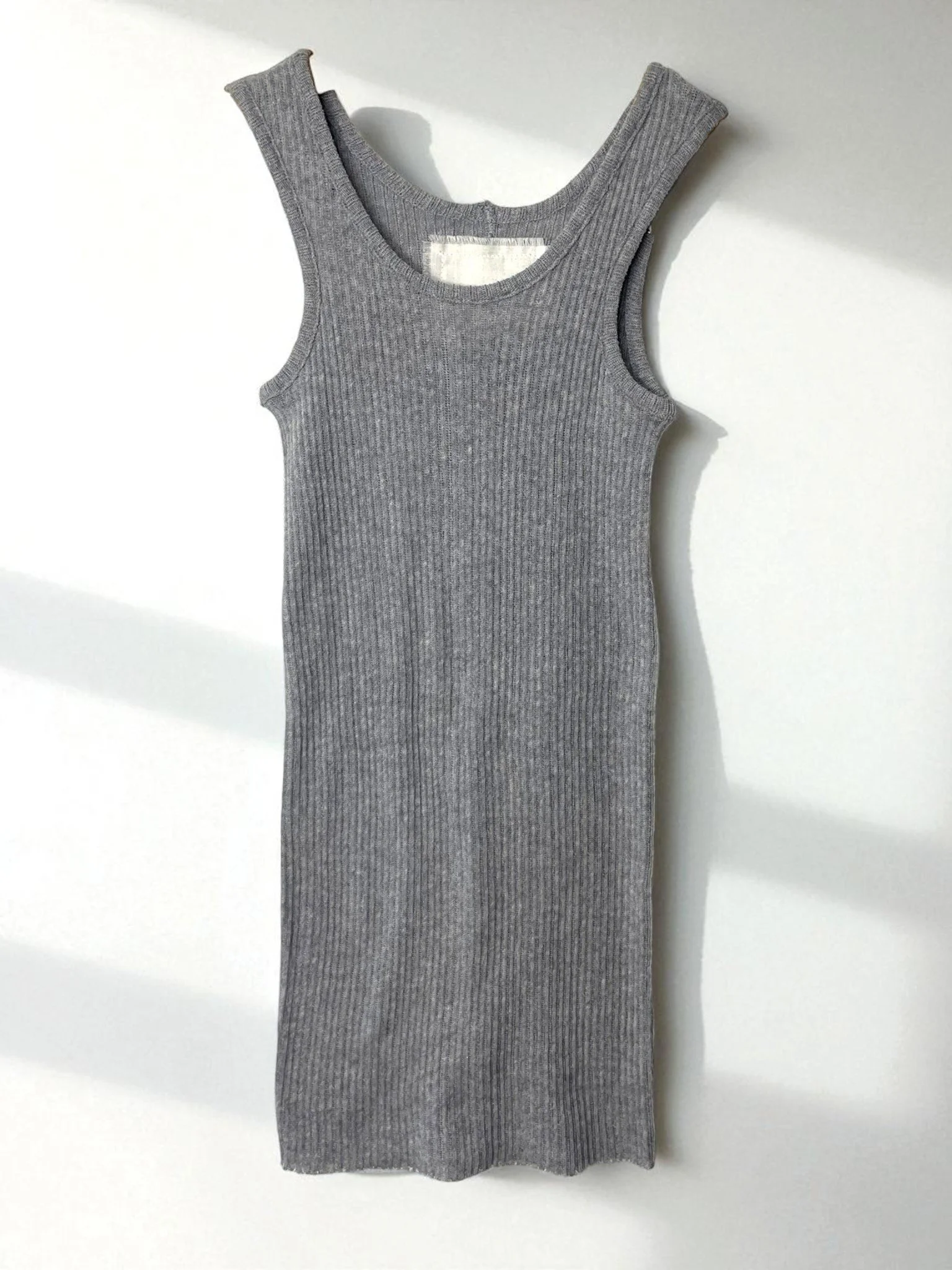 GAUZE RIB, TANKTOP,  851-881 , 100%cotton, HT GREY,  OS