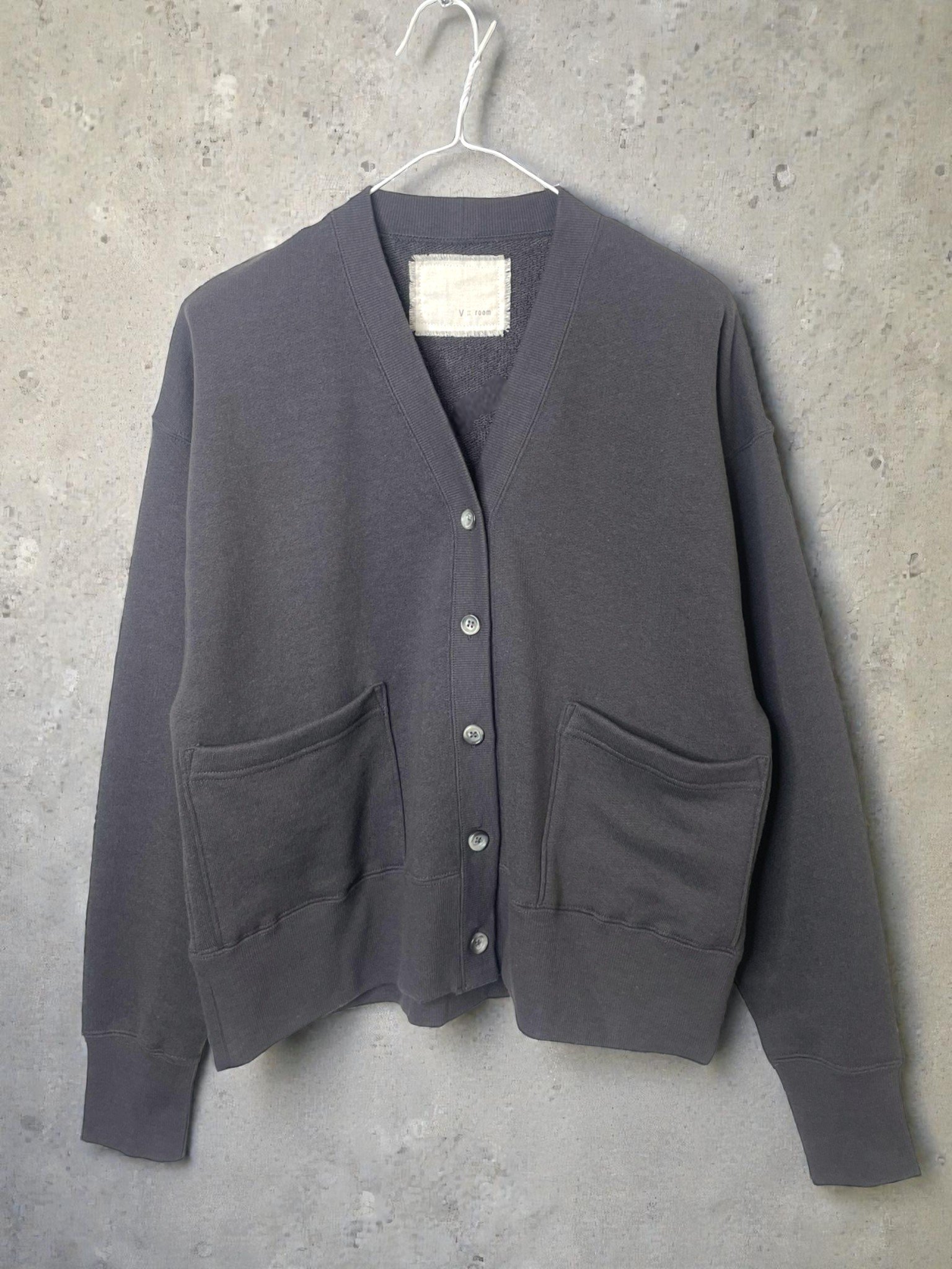 Tencel Soft Fleece, Cardigan, cotton85/lyocel15, 861-934, One Size, CHARCOAL