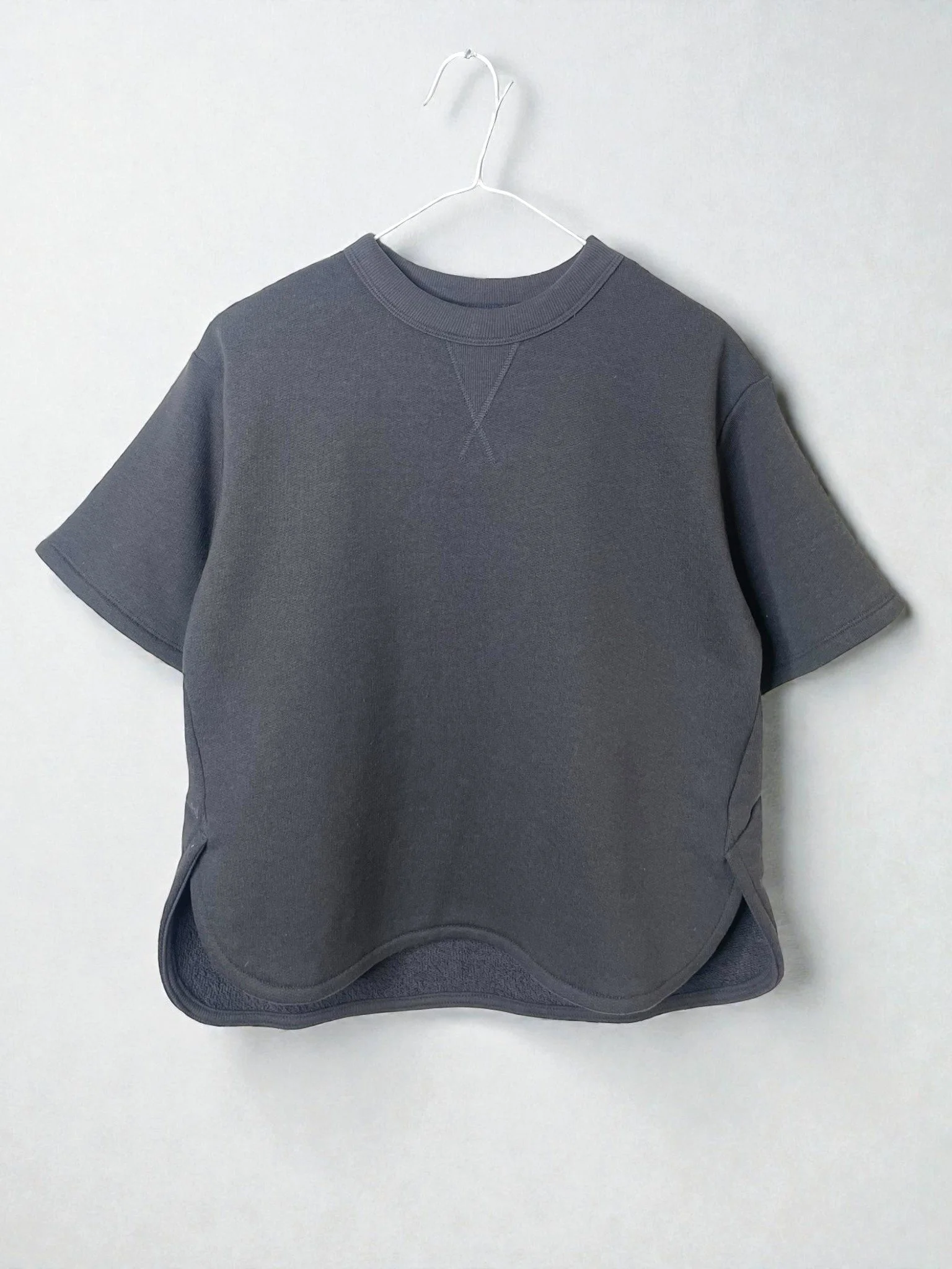 Tencel Soft Fleece, SS Crew Pullover, cotton85/lyocel15, 861-933, One Size, CHARCOAL