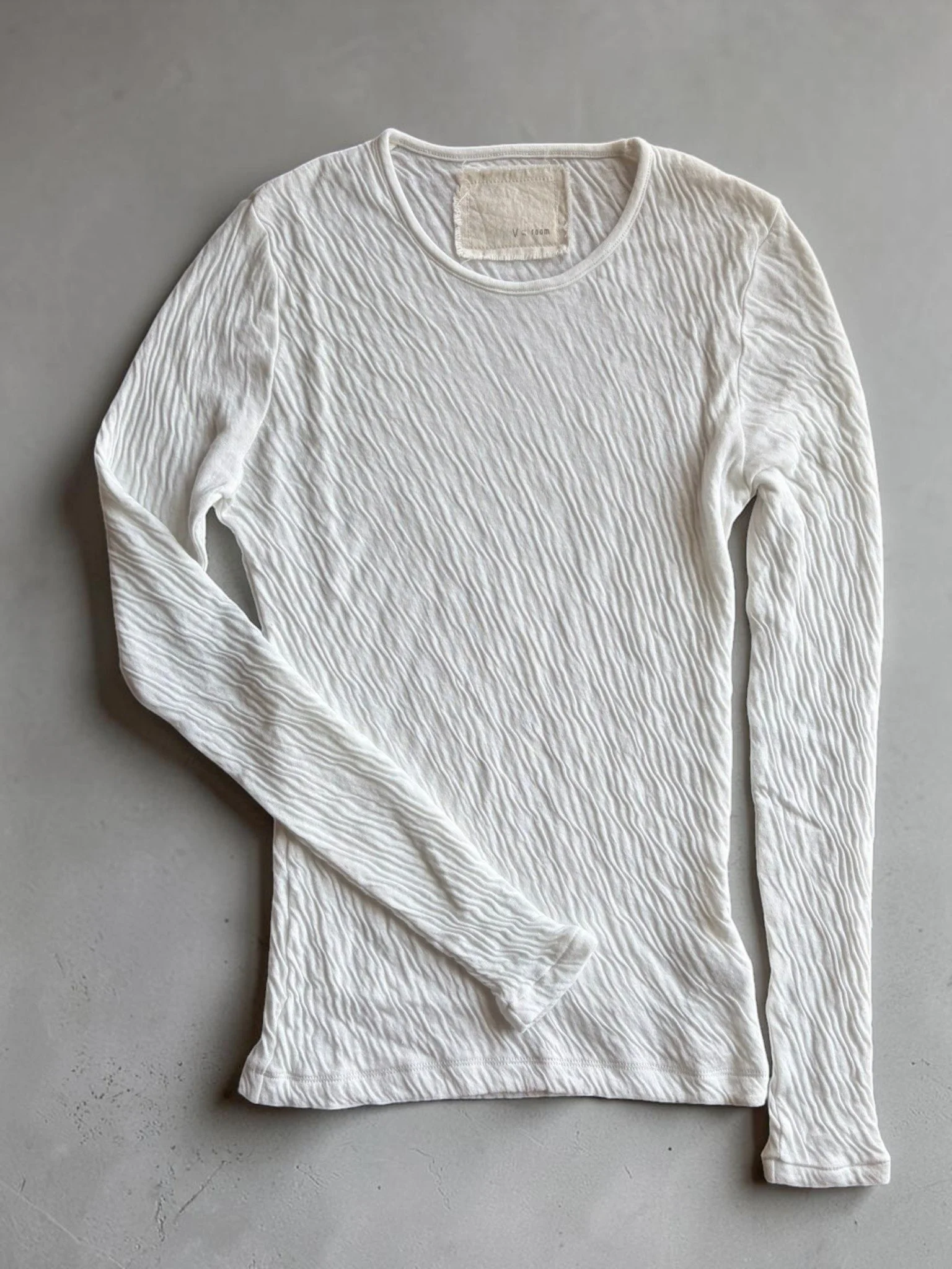 Hi-Soft Double Face, LS Crew Top, #822-807, WHITE
