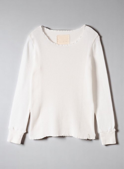 V::ROOM Waffle Rib Combo Tube, Long Sleeve Crew Neck #802-748