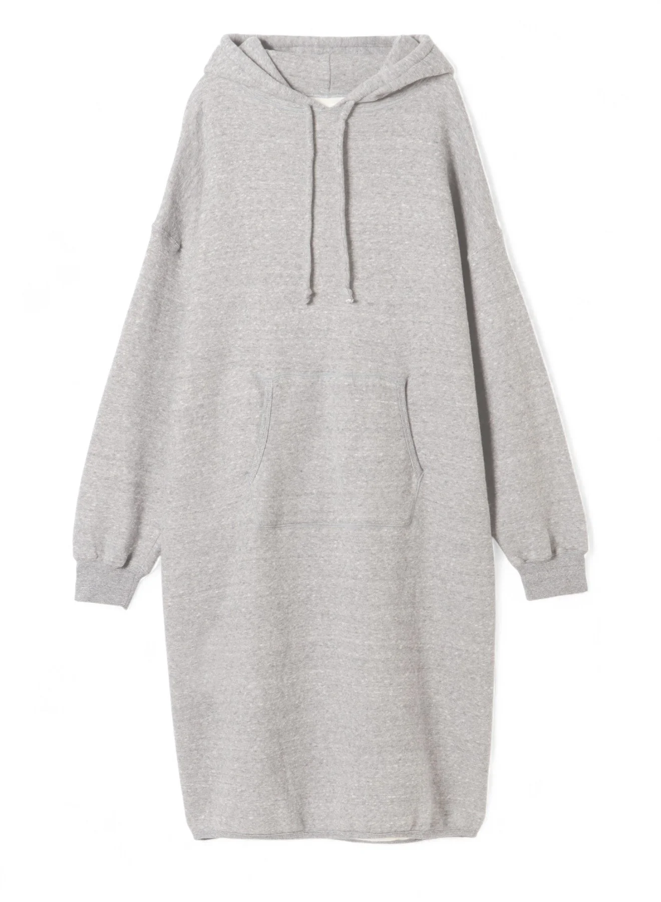 Cotton Tencel Brushed Fleece, LS Hooded Oversized Dress, #892-706, HT Grey