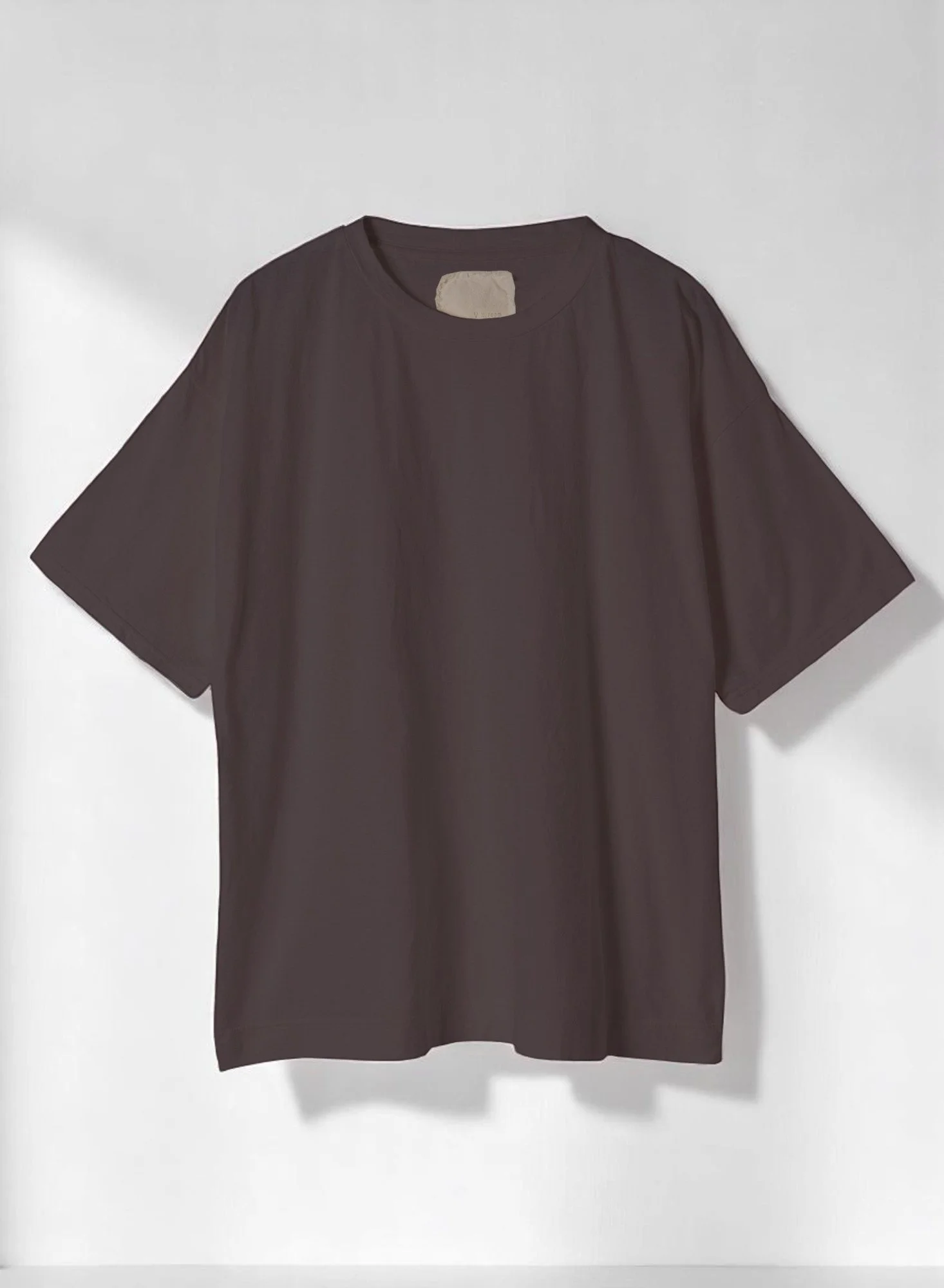 Reverse Cotton 32Gage Jersey,  #112986, SS Loose. Shape Crew Tee, BLACK