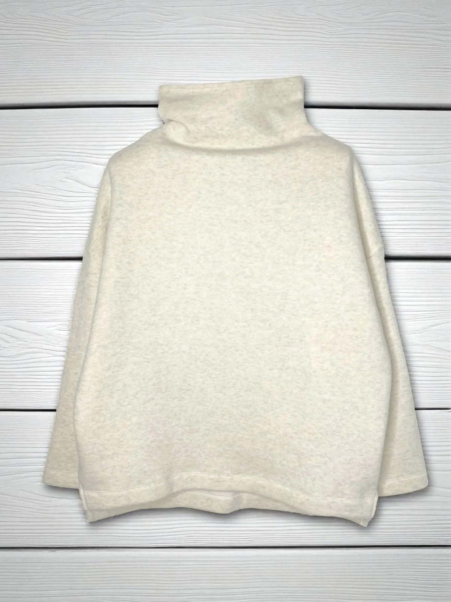 Cotton Tencel Brushed Fleece, LS MOCK NECK PULLOVER, #842-860, OAT, ONE SIZE