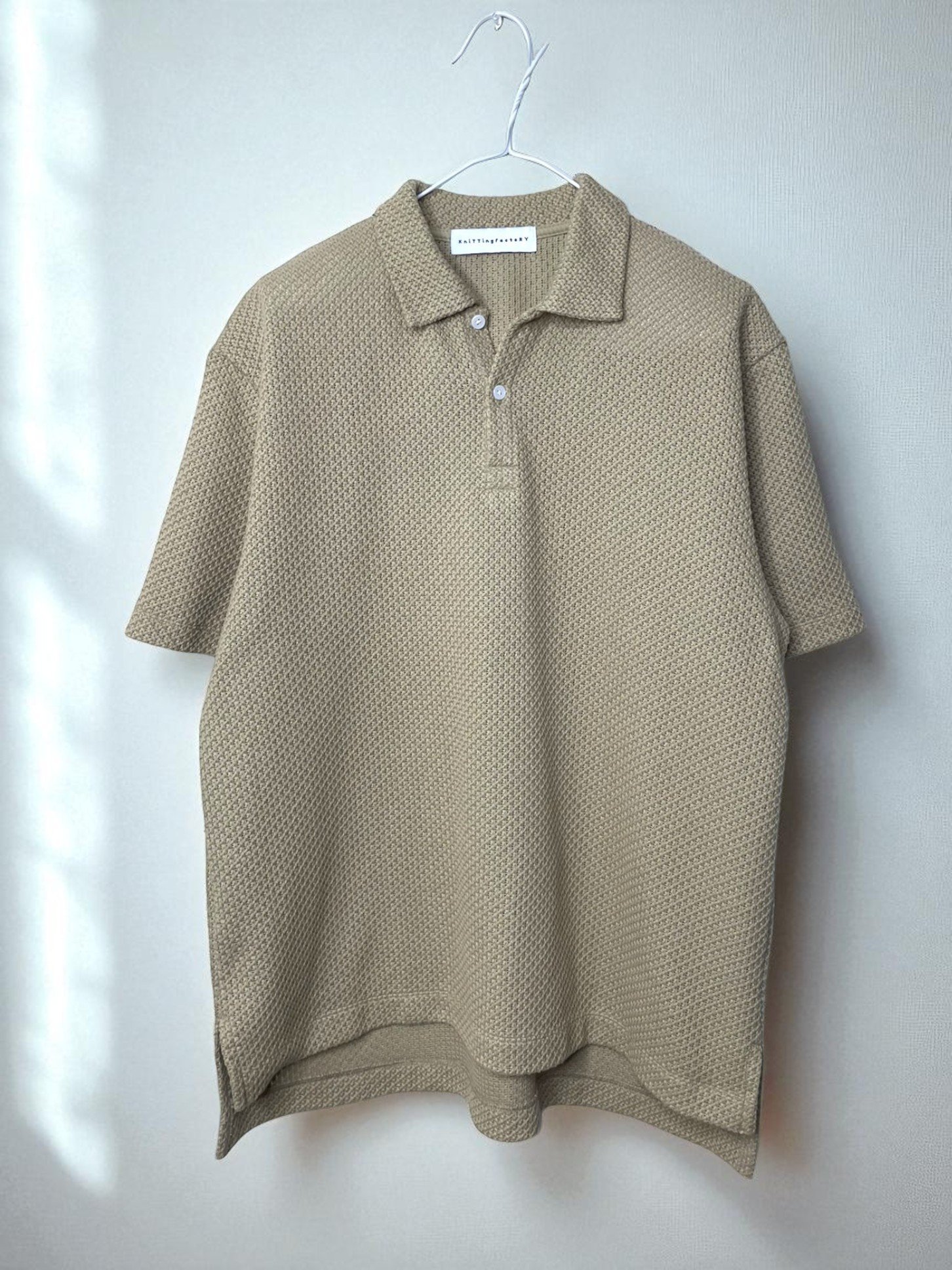 COTTON RUSSEL, LOOSE POLO SHIRTS, 1610097, Cotton 100, BEIGE