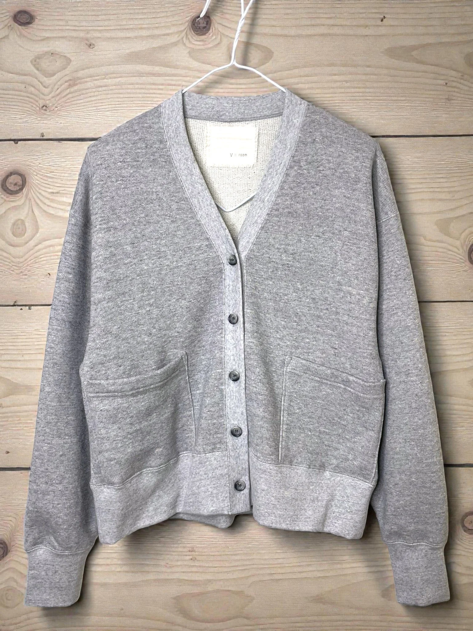 Tencel Soft Fleece, Cardigan, cotton85/lyocel15, 861-934, One Size, HT GREY