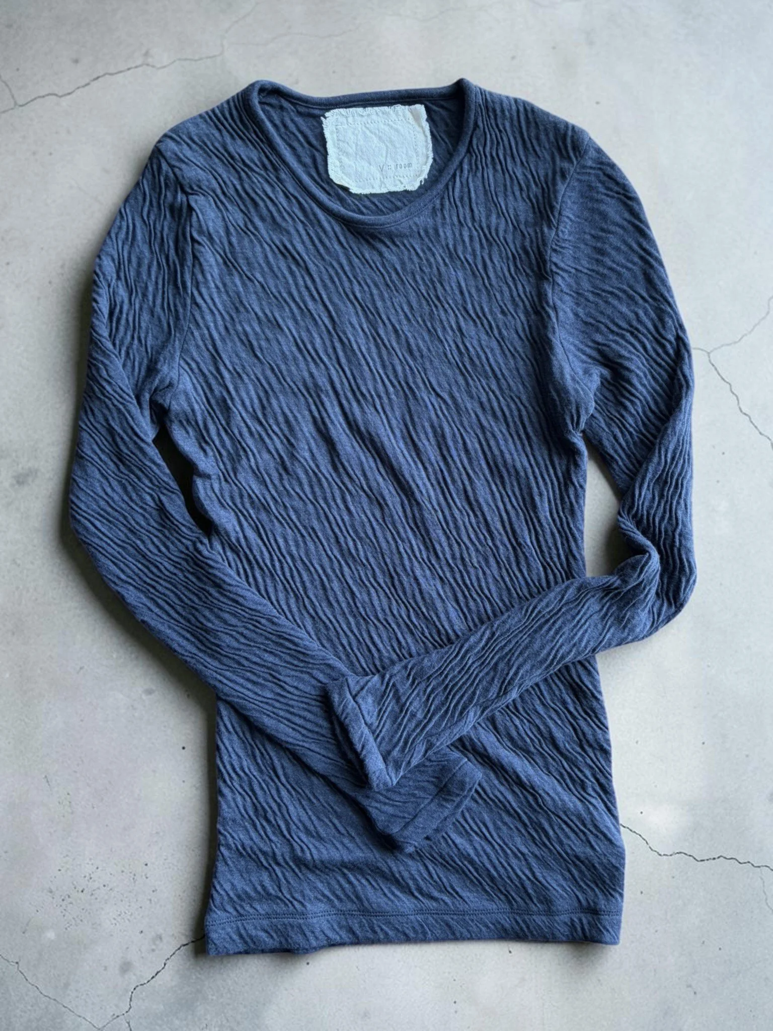Hi-Soft Double Face, LS Crew Top, #822-807, DARK NAVY