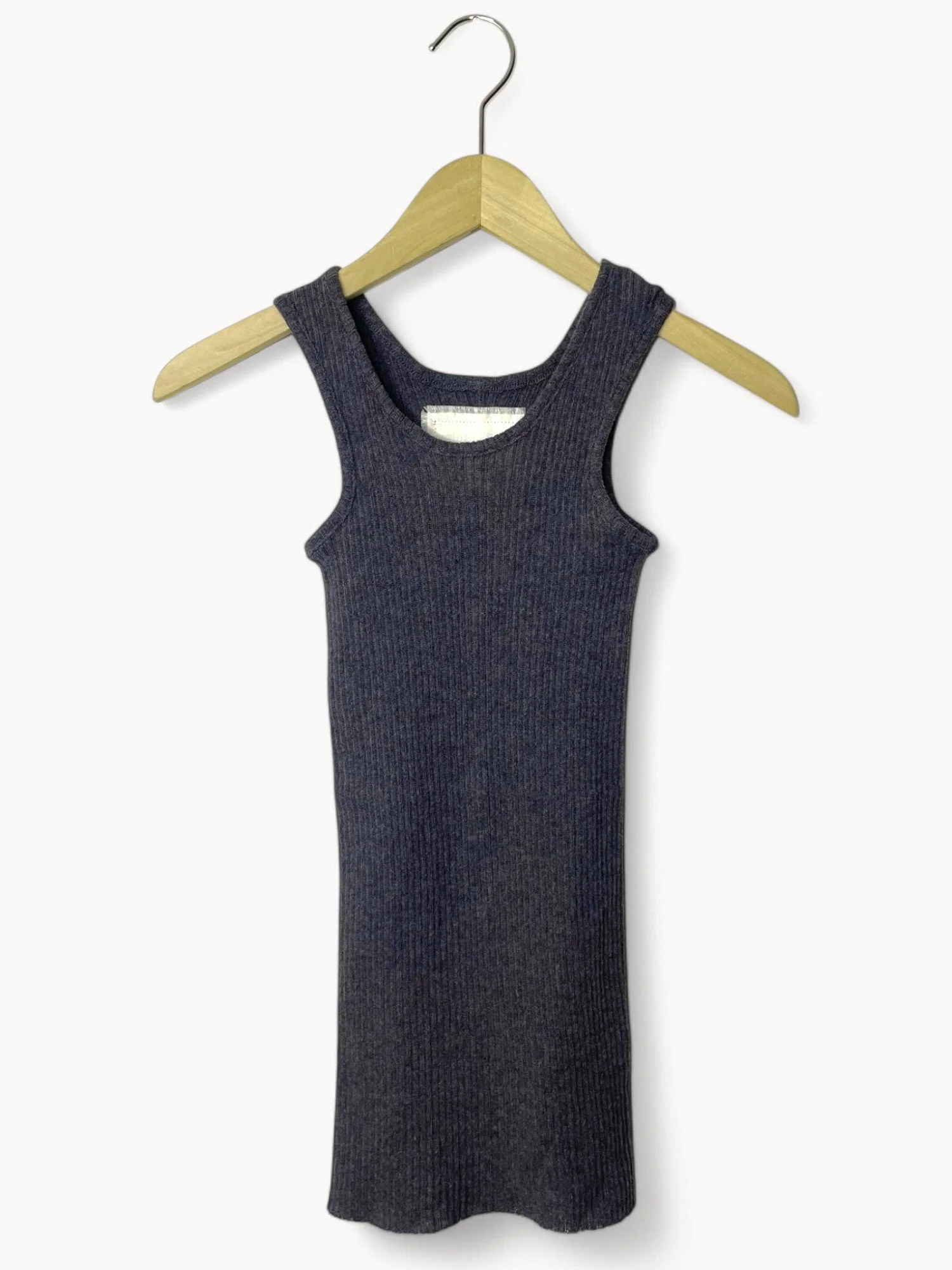 GAUZE RIB, TANKTOP,  851-881 , 100%cotton, CHARCOAL, OS