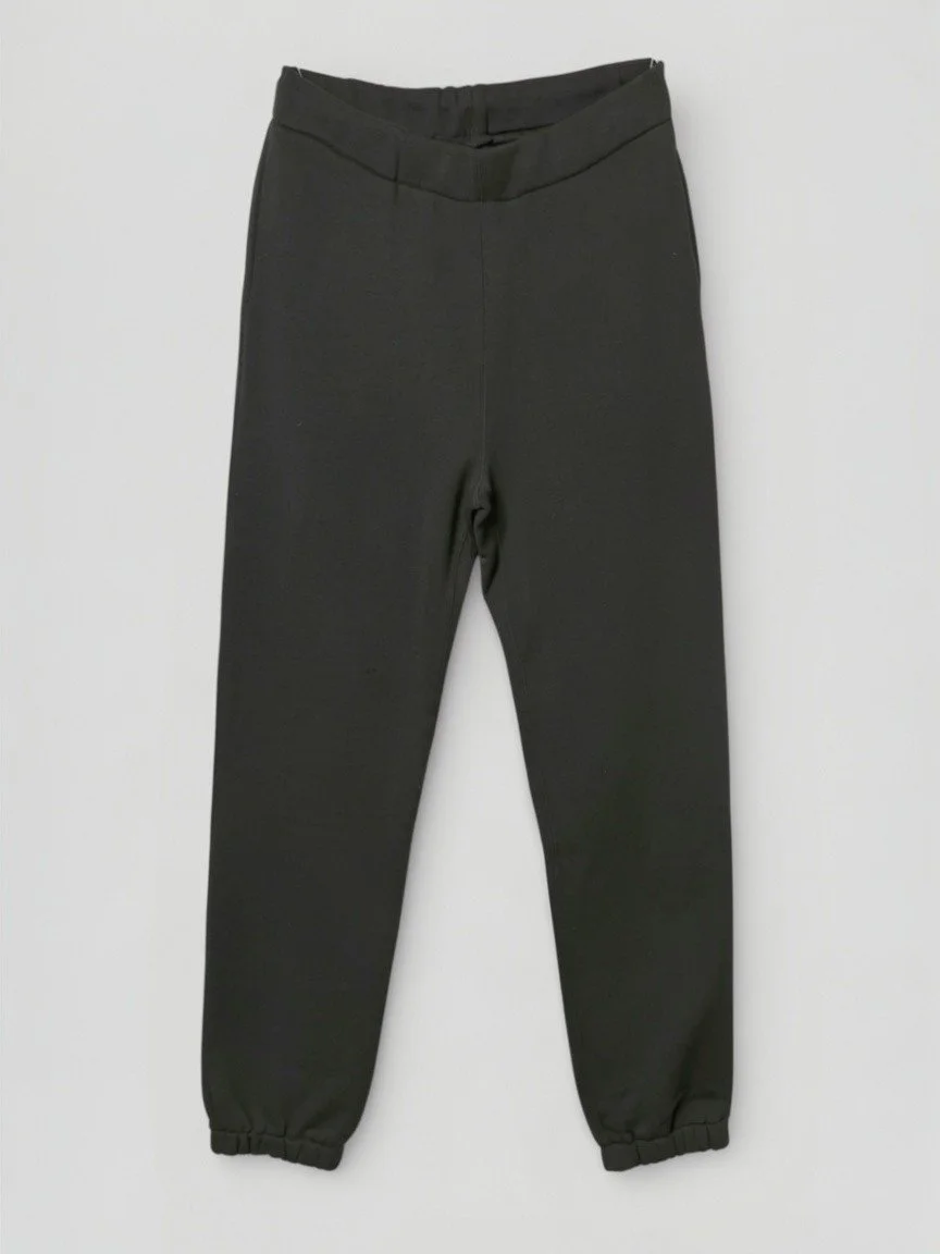 TENCEL FLEECE, LONG PANTS, 1610109, Cotton85% Lyocel15%, BLACK