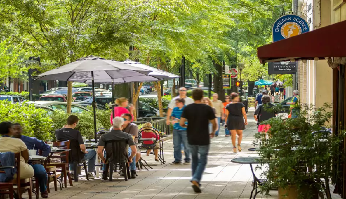 Greenville, South Carolina is a peer city that we are modeling from for Elkhart. The population has grown to be 90,000, from just 50,000 in 1990. Their streets and parks are renowned attractions as a smaller USA city. 