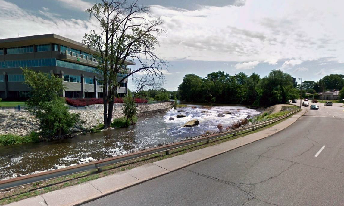 Rendering of the Elkhart River after removal of the dam.