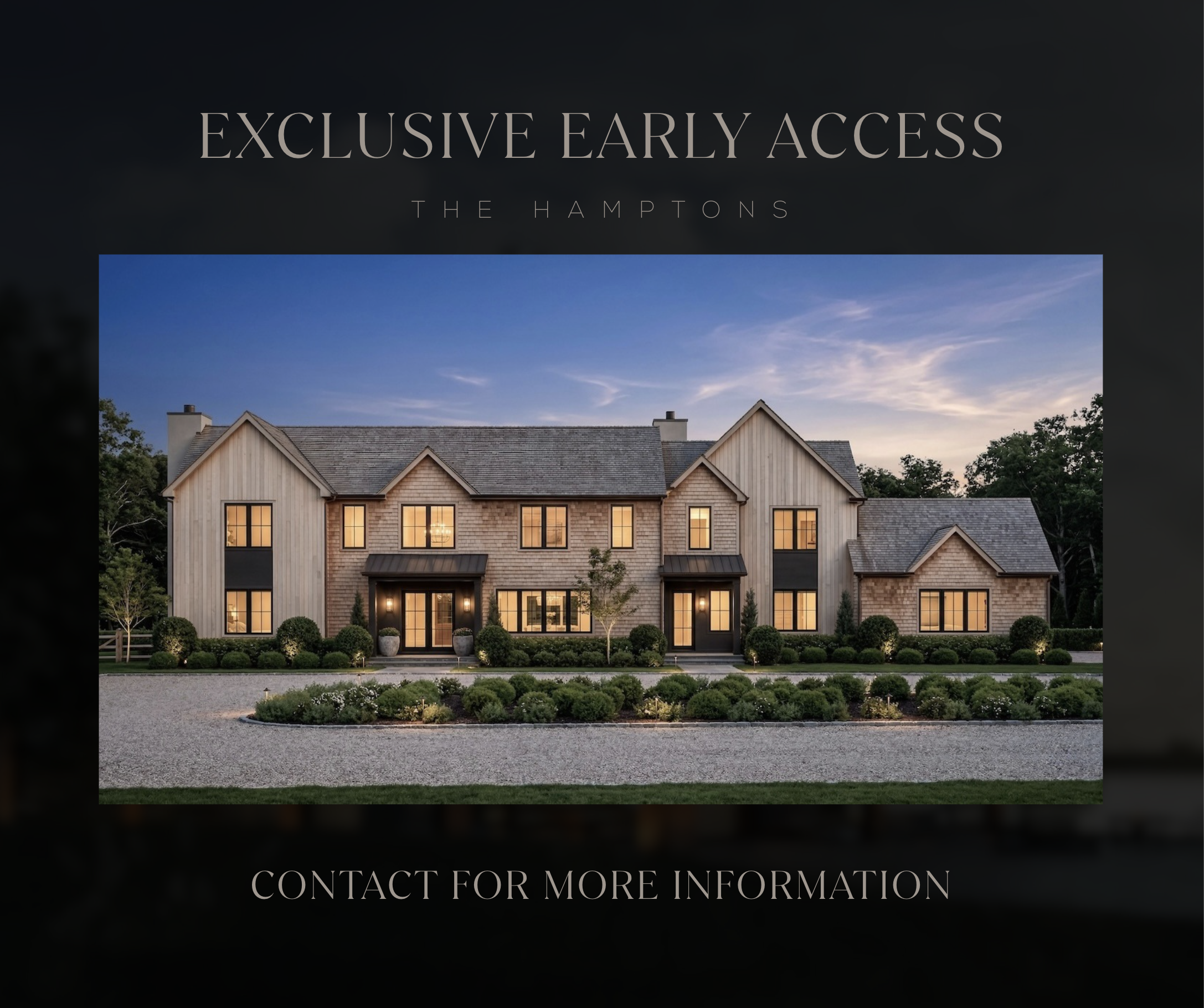Social media post showcasing a 3D rendering of a new construction property