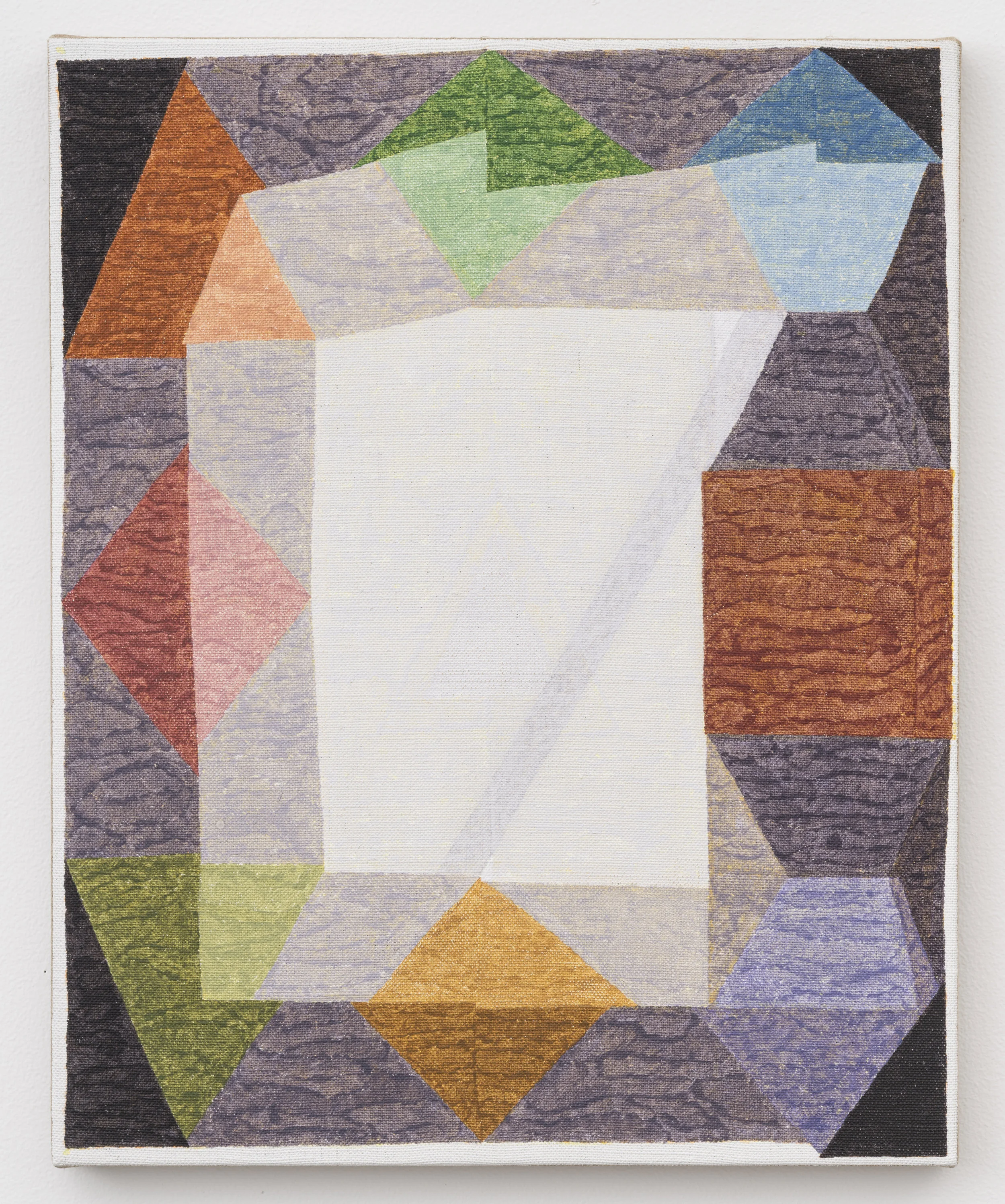 Crudite Silica and Pigment on Linen 20in x 16in 2017
