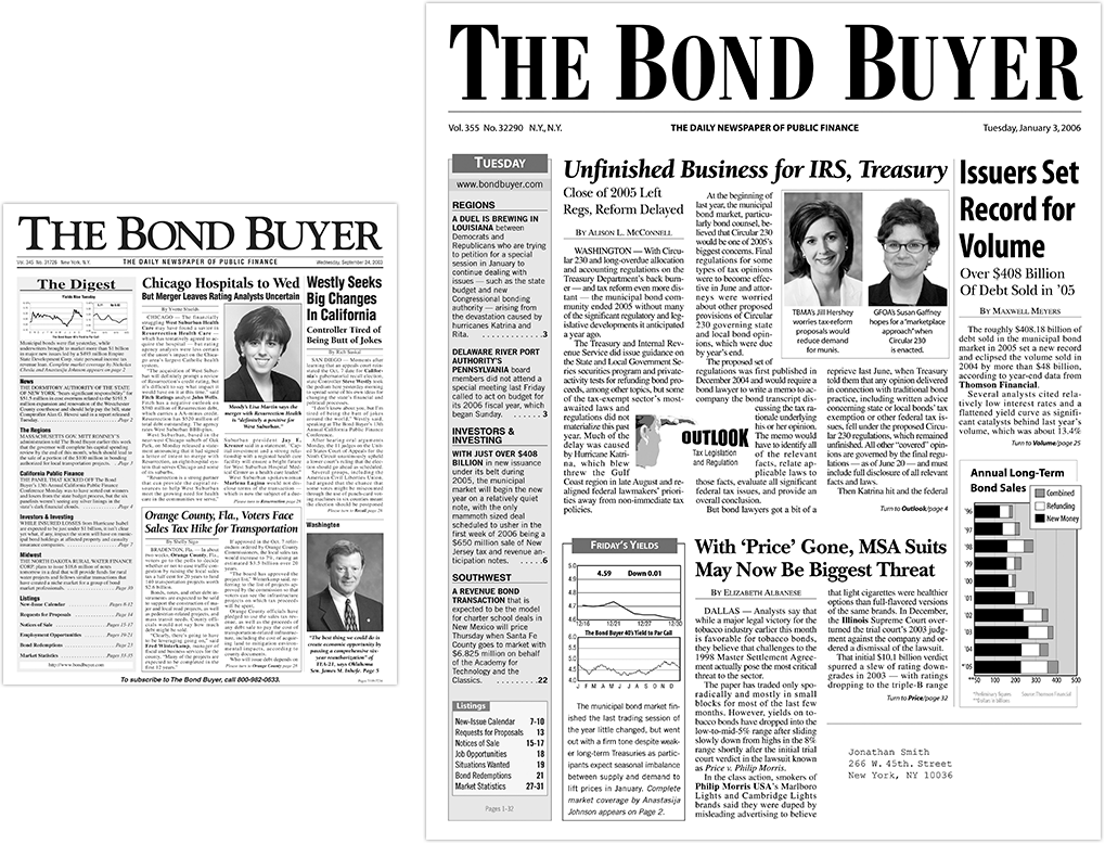 The Bond Buyer newspaper — Yamuna Ramachandran