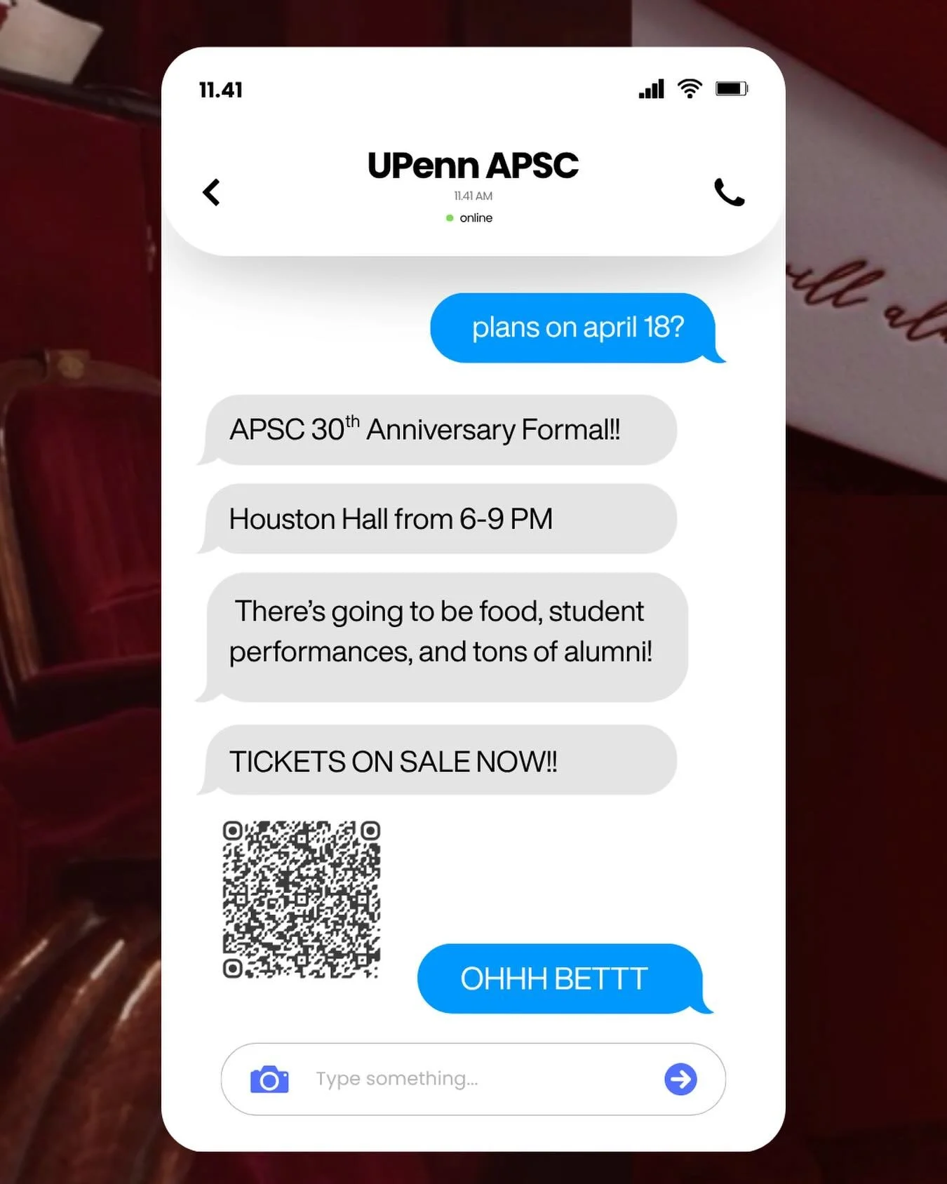 No plans for Saturday, April 18th? We&rsquo;ve got you covered 😋

Dress up and enjoy live performances, food, and an amazing API alumni reception with your friends at Houston Hall from 6-9 PM!

Streets are saying some of your favorite performing gro